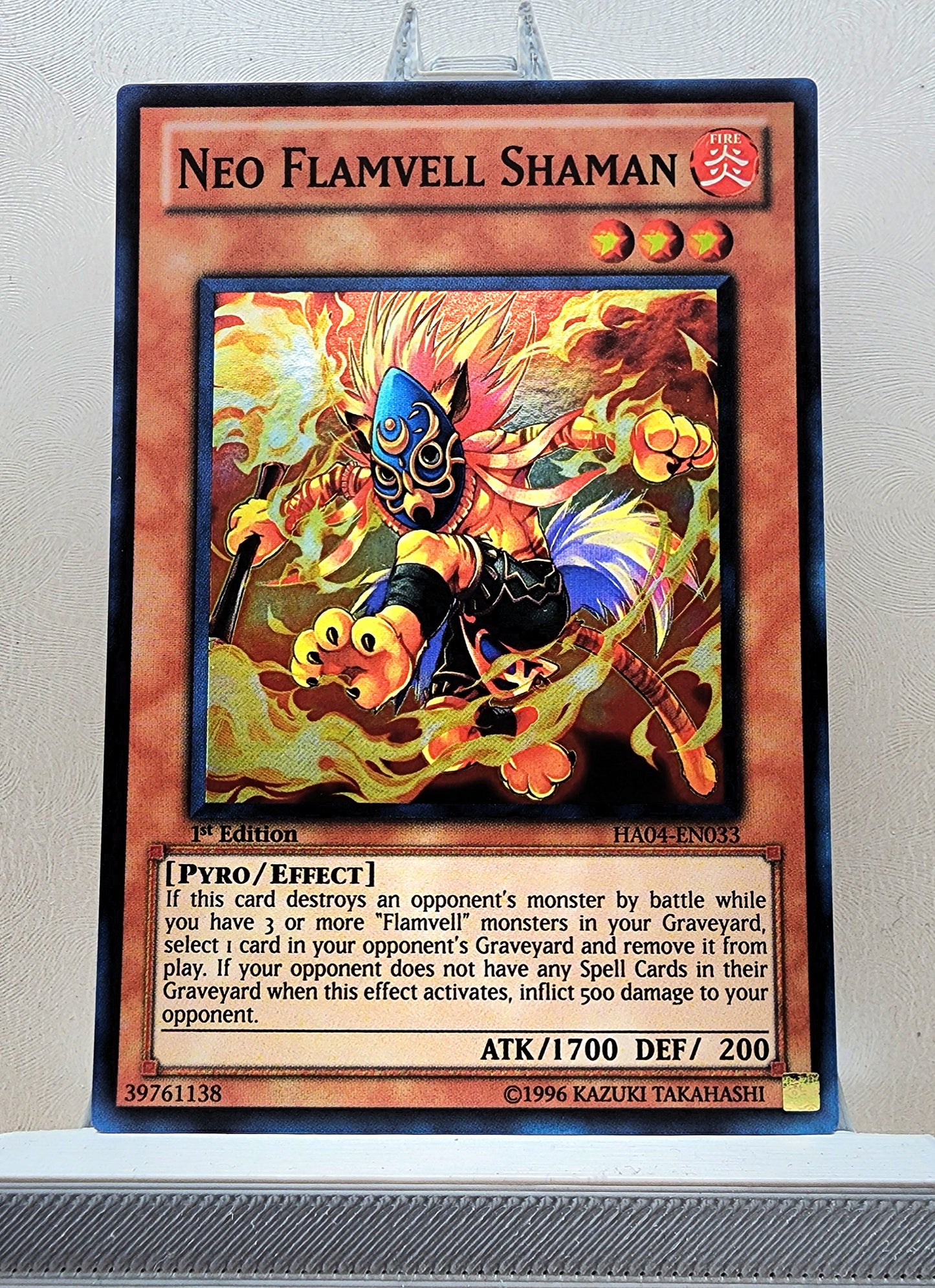 Yugioh! 1x Neo Flamvell Shaman (HA04 - Super Rare) 1st Edition
