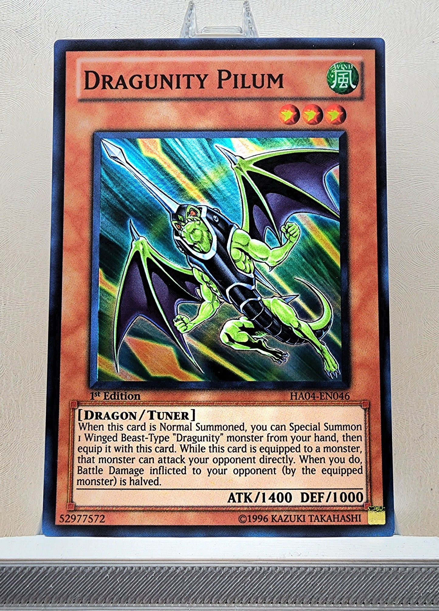 Yugioh! 1x Dragunity Pilum (HA04 - Super Rare) 1st Edition