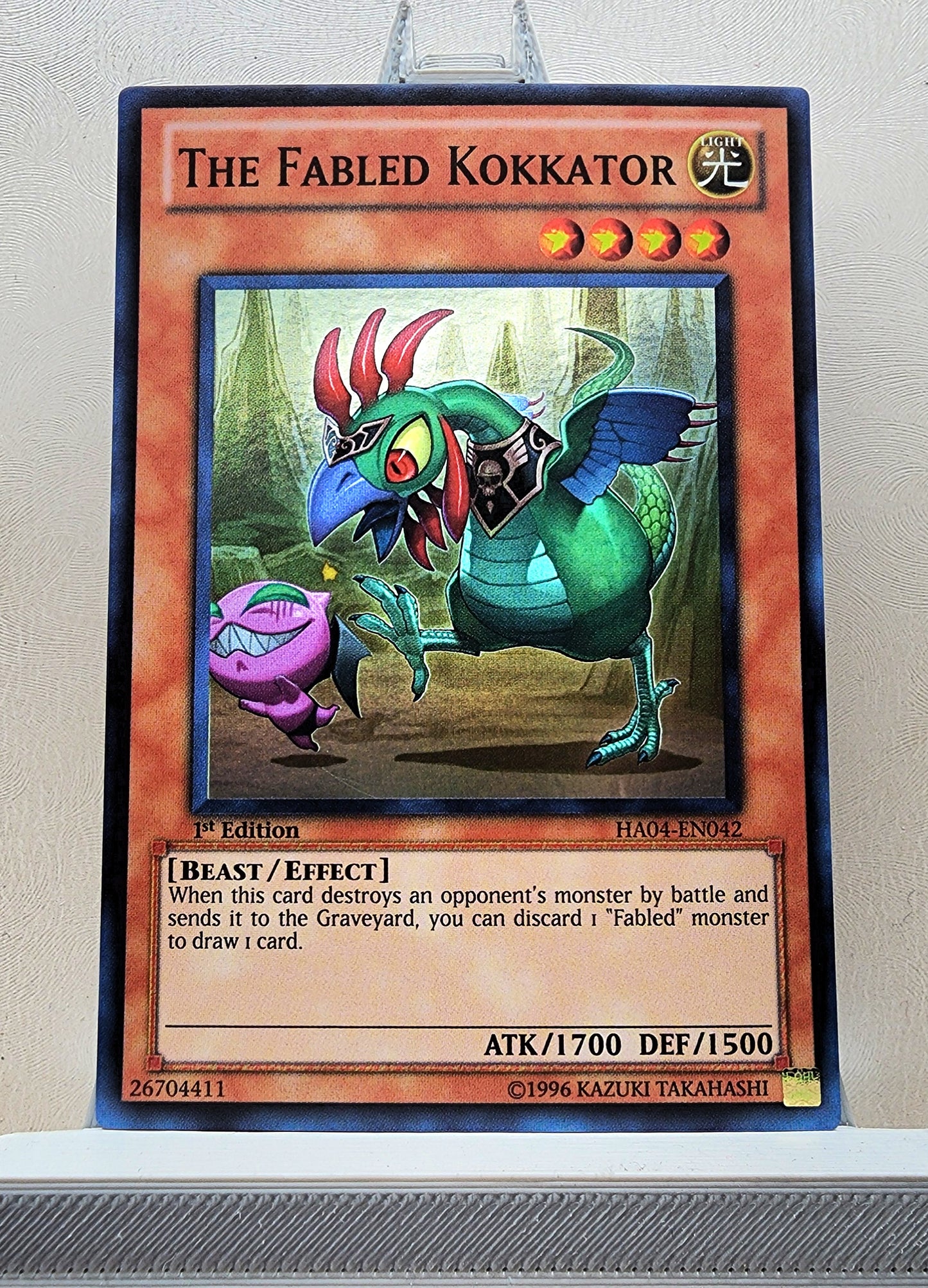 Yugioh! 1x The Fabled Kokkator (HA04 - Super Rare) 1st Edition