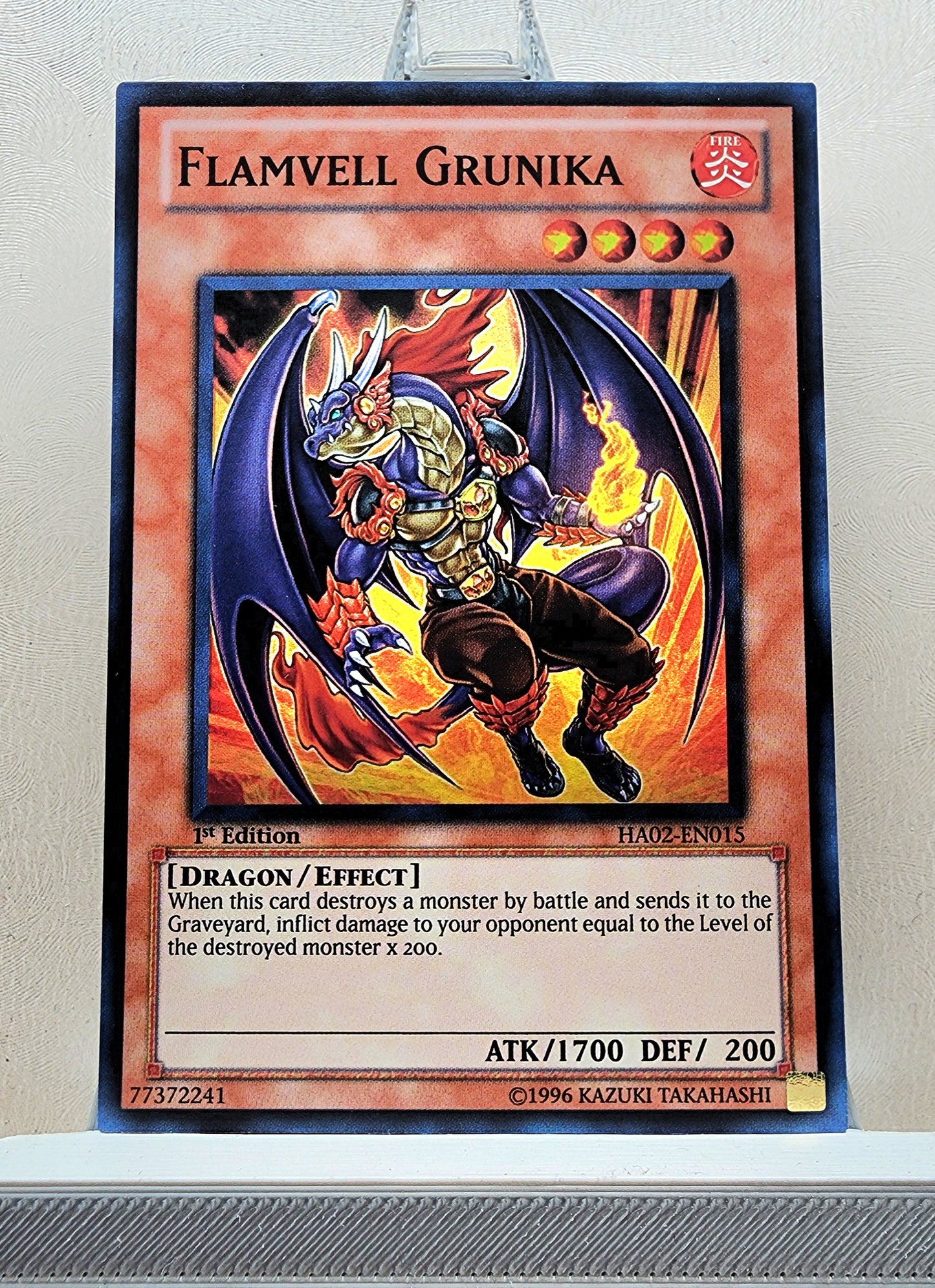 Yugioh! 1x Flamvell Grunika (HA02 - Super Rare) 1st Edition