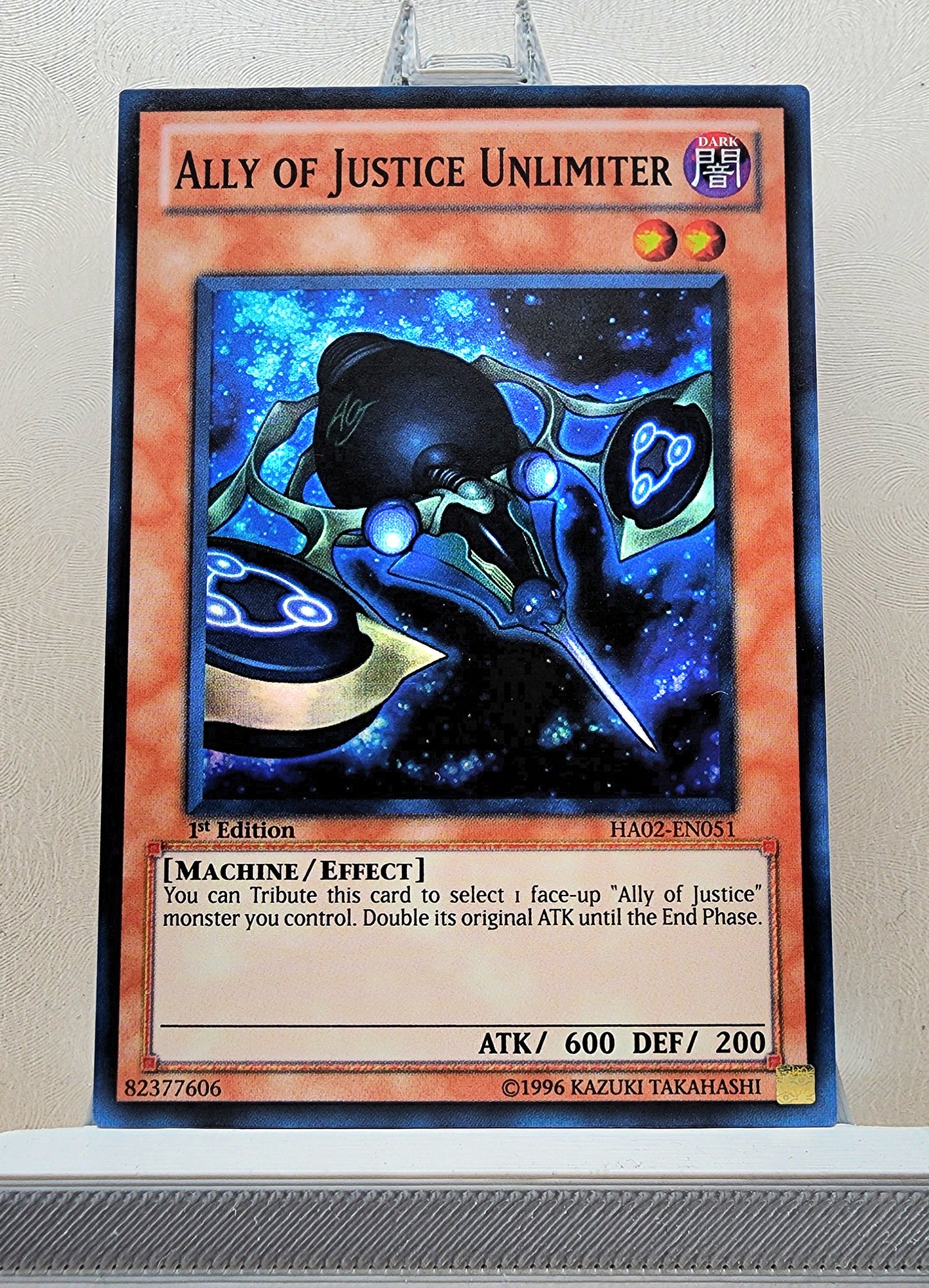 Yugioh! 1x Ally of Justice Unlimiter (HA02 - Super Rare) 1st Edition