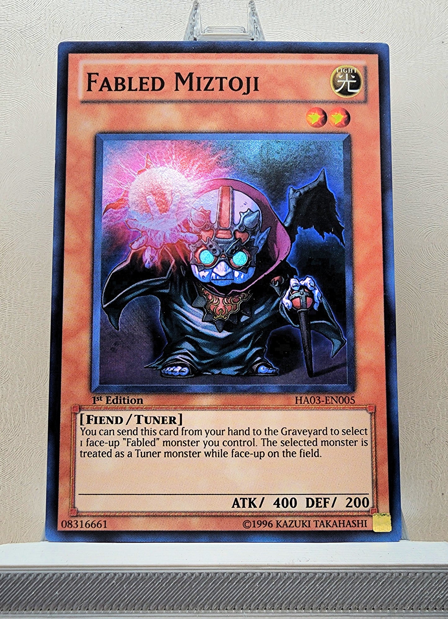 Yugioh! 1x Fabled Miztoji (HA03 - Super Rare) 1st Edition
