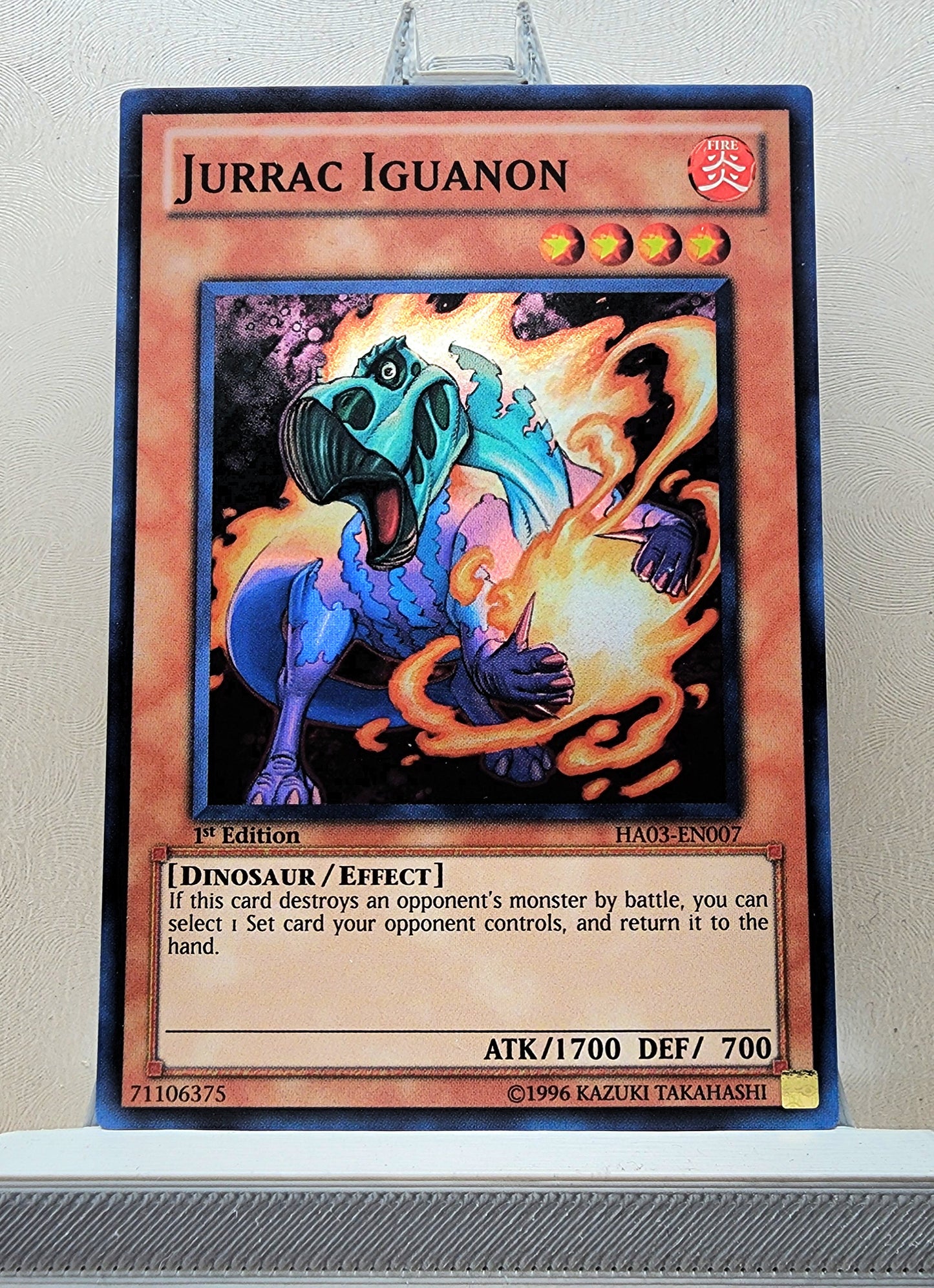 Yugioh! 1x Jurrac Iguanon (HA03 - Super Rare) 1st Edition