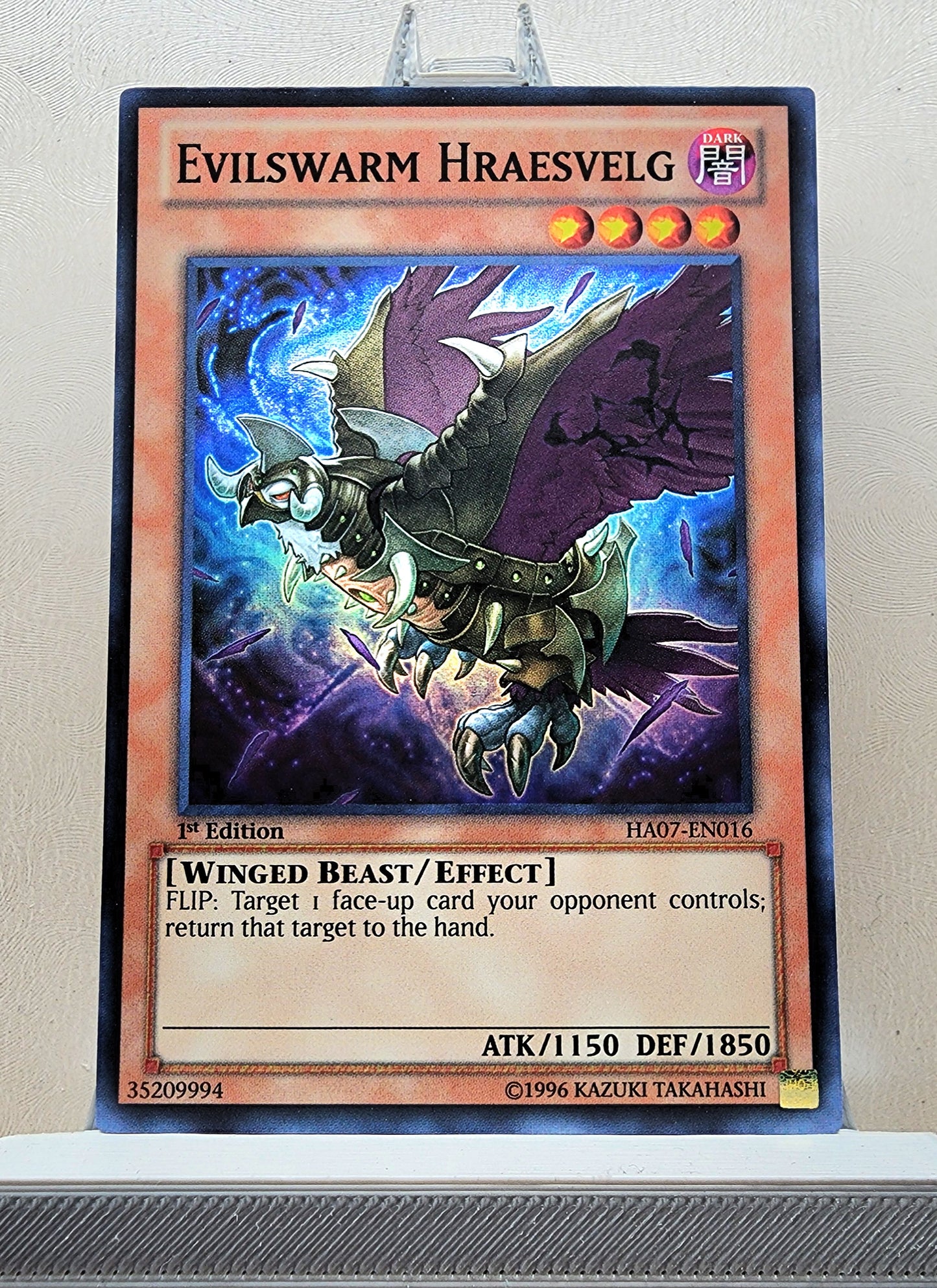 Yugioh! 1x Evilswarm Hraesvelg (HA07 - Super Rare) 1st Edition