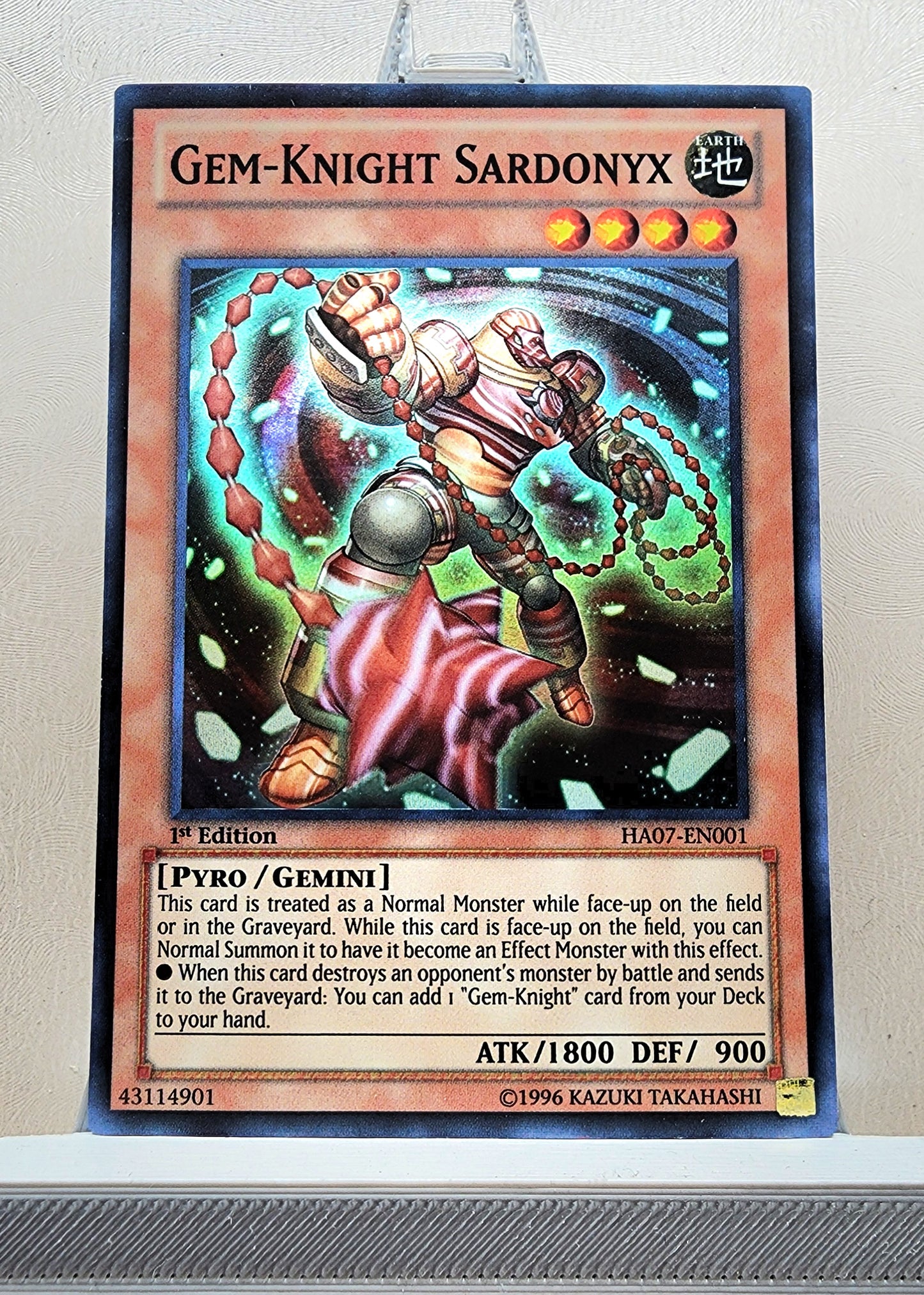 Yugioh! 1x Gem-Knight Sardonyx (HA07 - Super Rare) 1st Edition