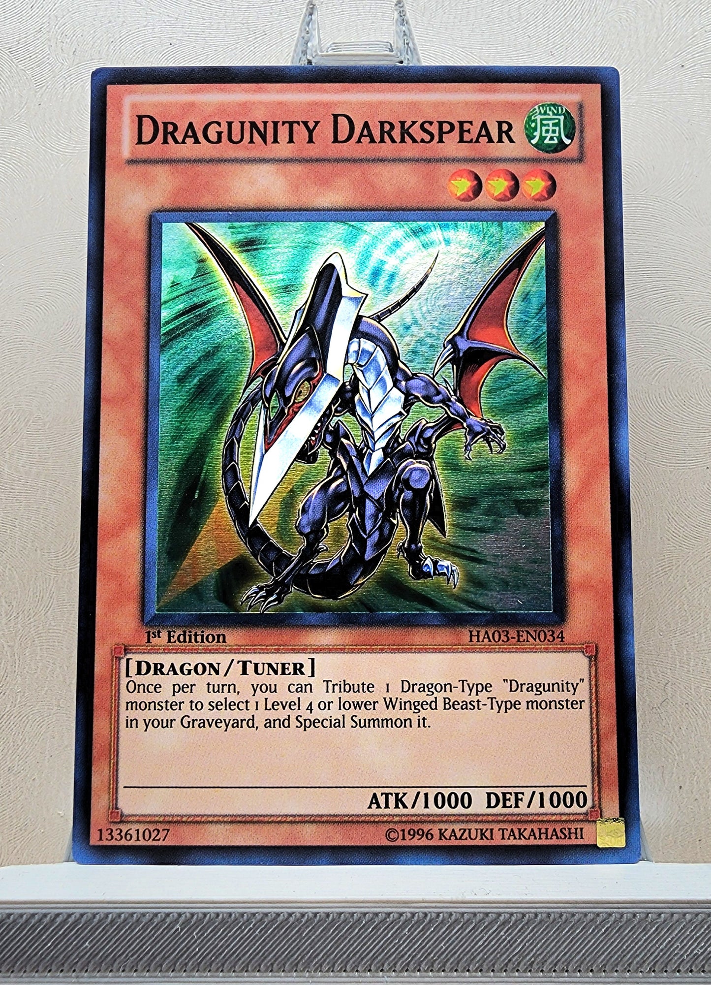 Yugioh! 1x Dragunity Darkspear (HA03 - Super Rare) 1st Edition