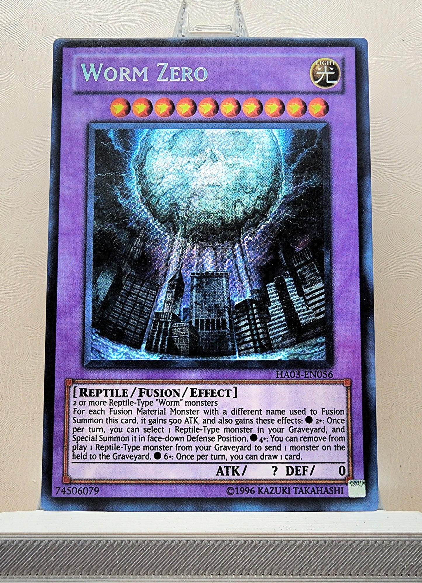 Yugioh! 1x Worm Zero (HA03 - Secret Rare) 1st/Unli Edition