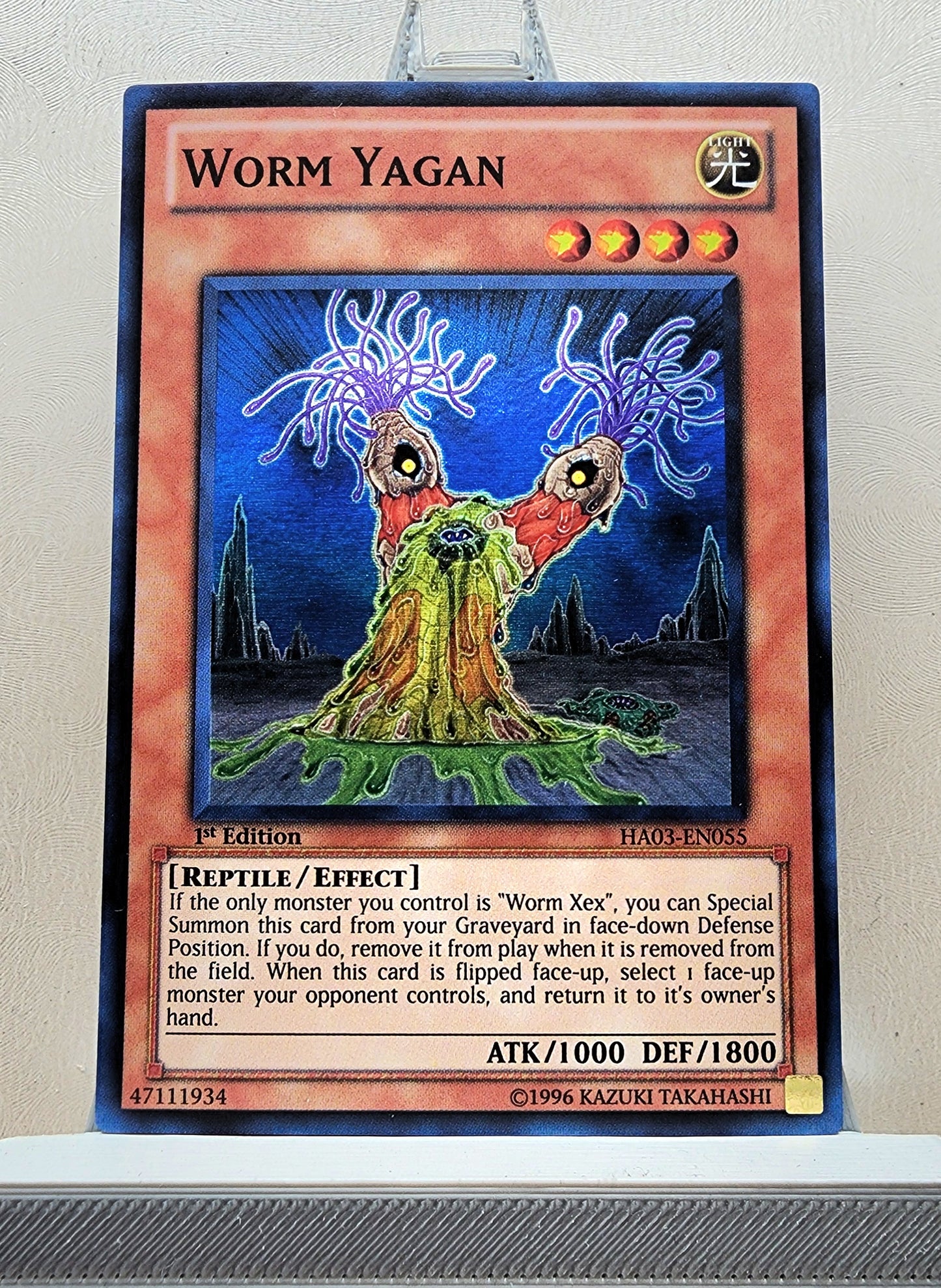 Yugioh! 1x Worm Yagan (HA03 - Super Rare) 1st Edition