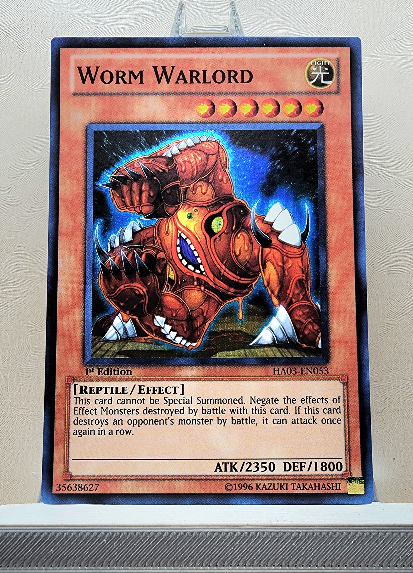 Yugioh! 1x Worm Warlord (HA03 - Super Rare) 1st Edition