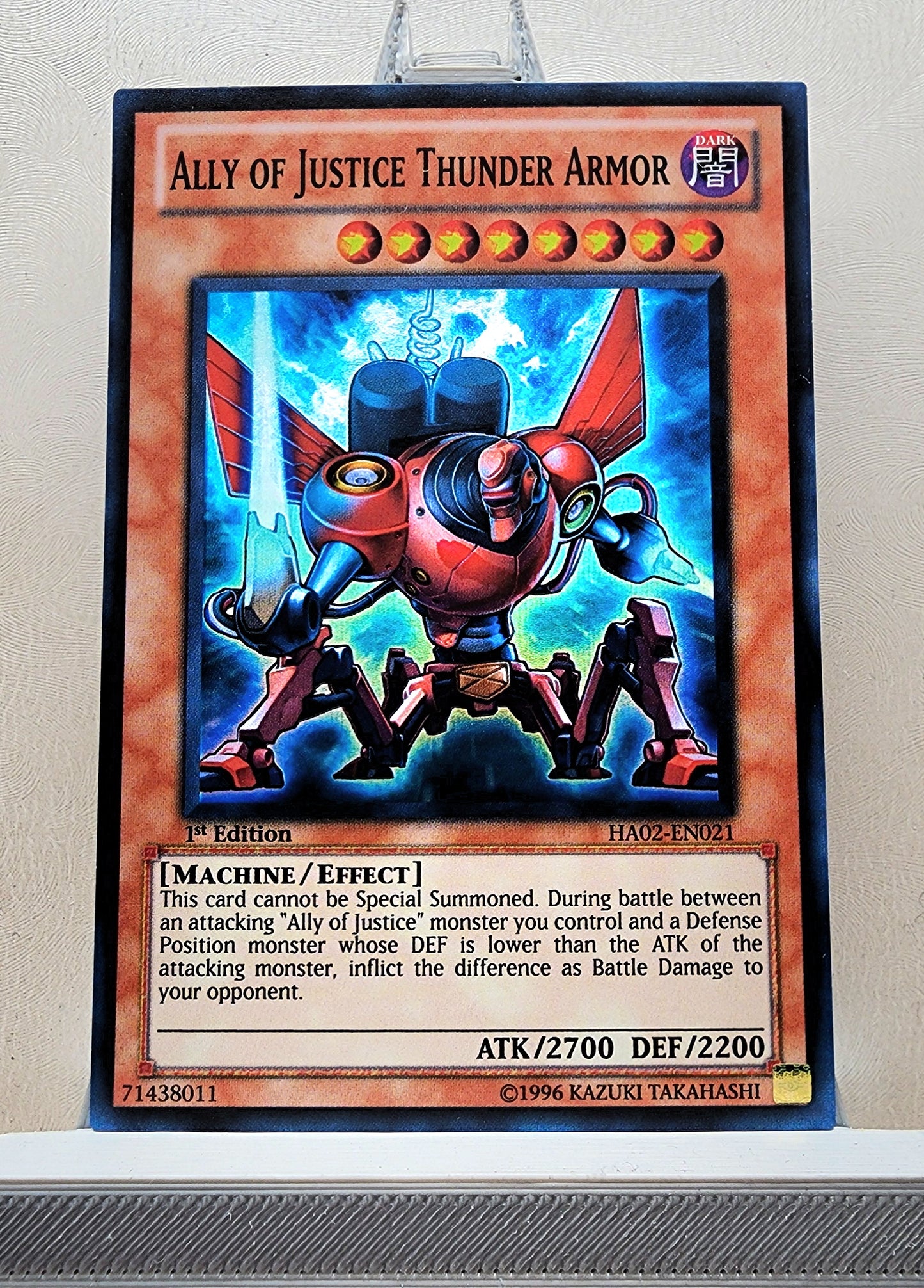 Yugioh! 1x Ally of Justice Thunder Armor (HA02 - Super Rare) 1st Edition