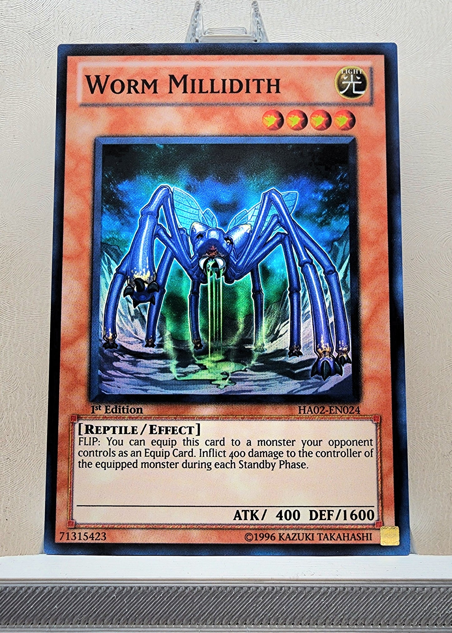 Yugioh! 1x Worm Millidith (HA02 - Super Rare) 1st/Unli Edition