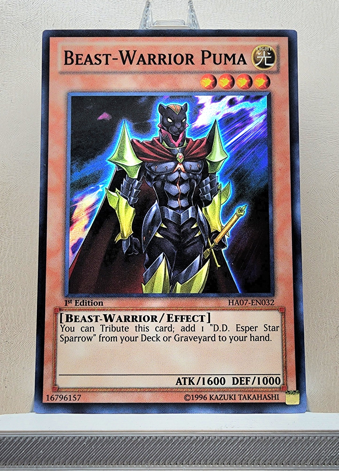 Yugioh! 1x Beast-Warrior Puma (HA07 - Super Rare) 1st Edition