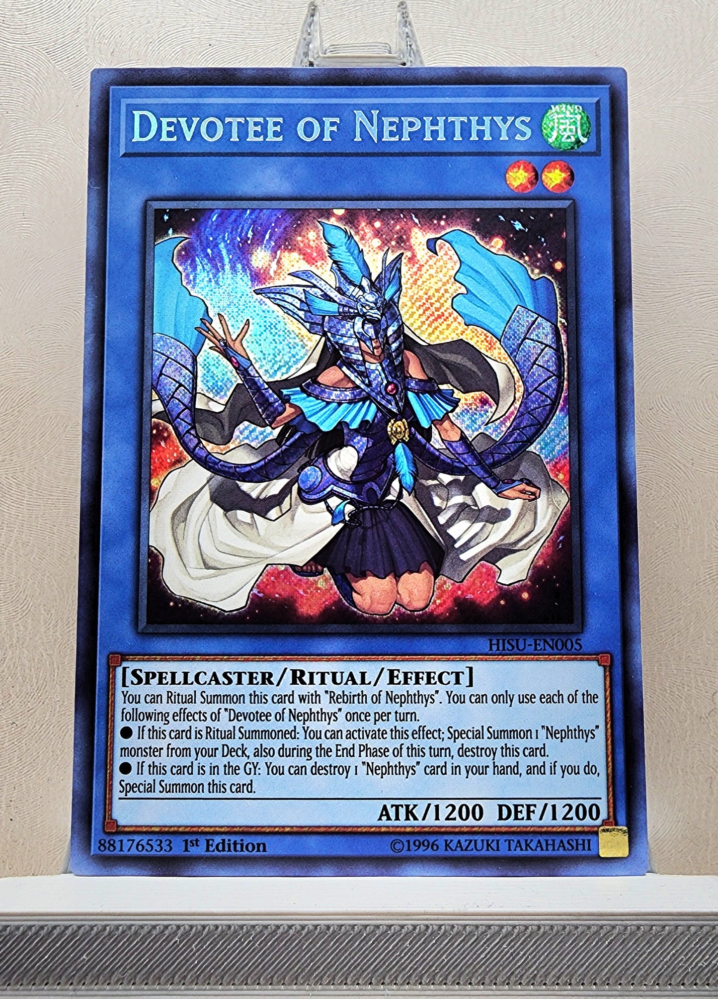 Yugioh! 1x Devotee of Nephthys (HISU - Secret Rare) 1st Edition