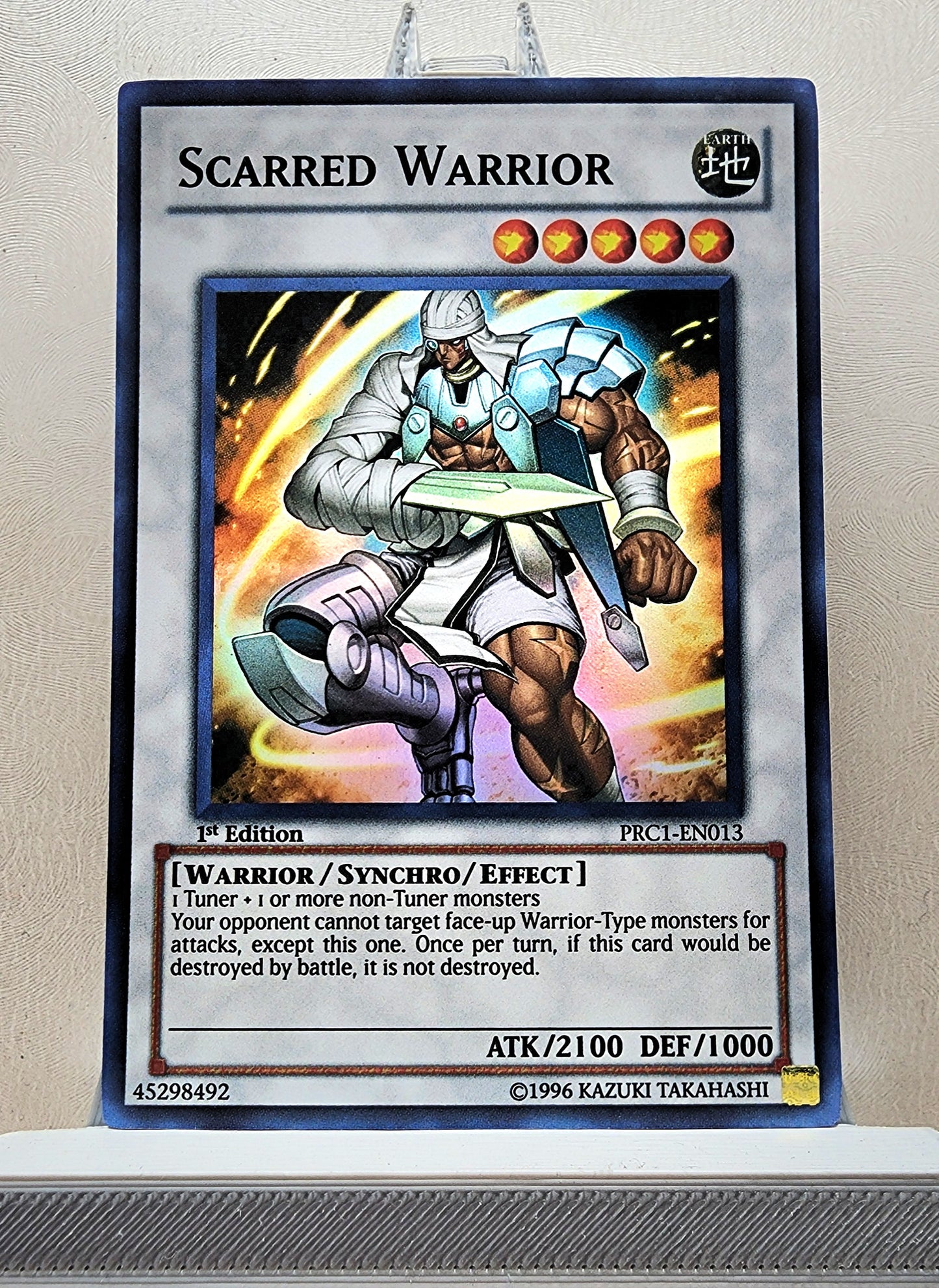 Yugioh! 1x Scarred Warrior (PRC1 - Super Rare) 1st Edition