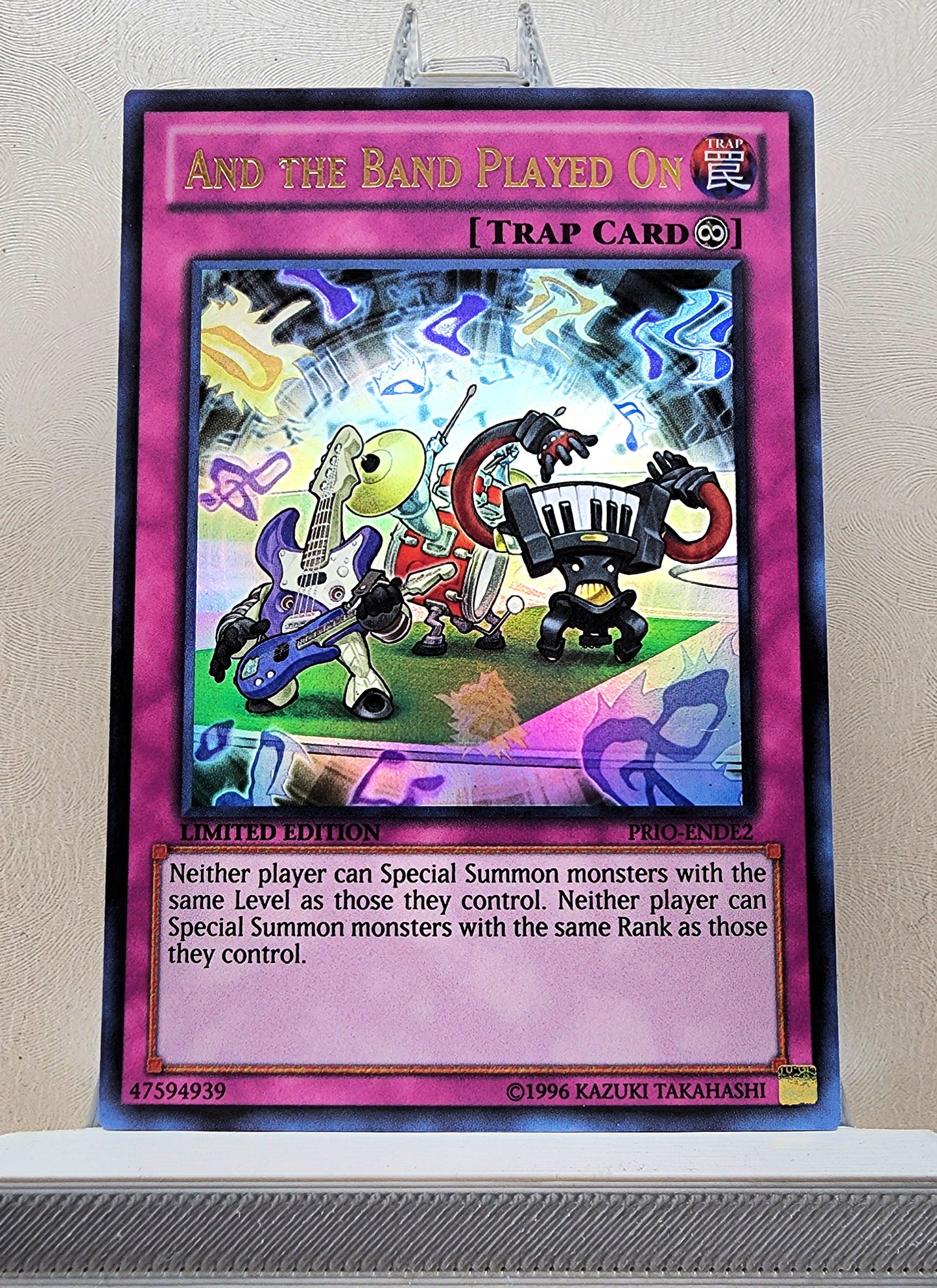 Yugioh! 1x And The Band Played On (PRIO - Ultra Rare) Limited Edition