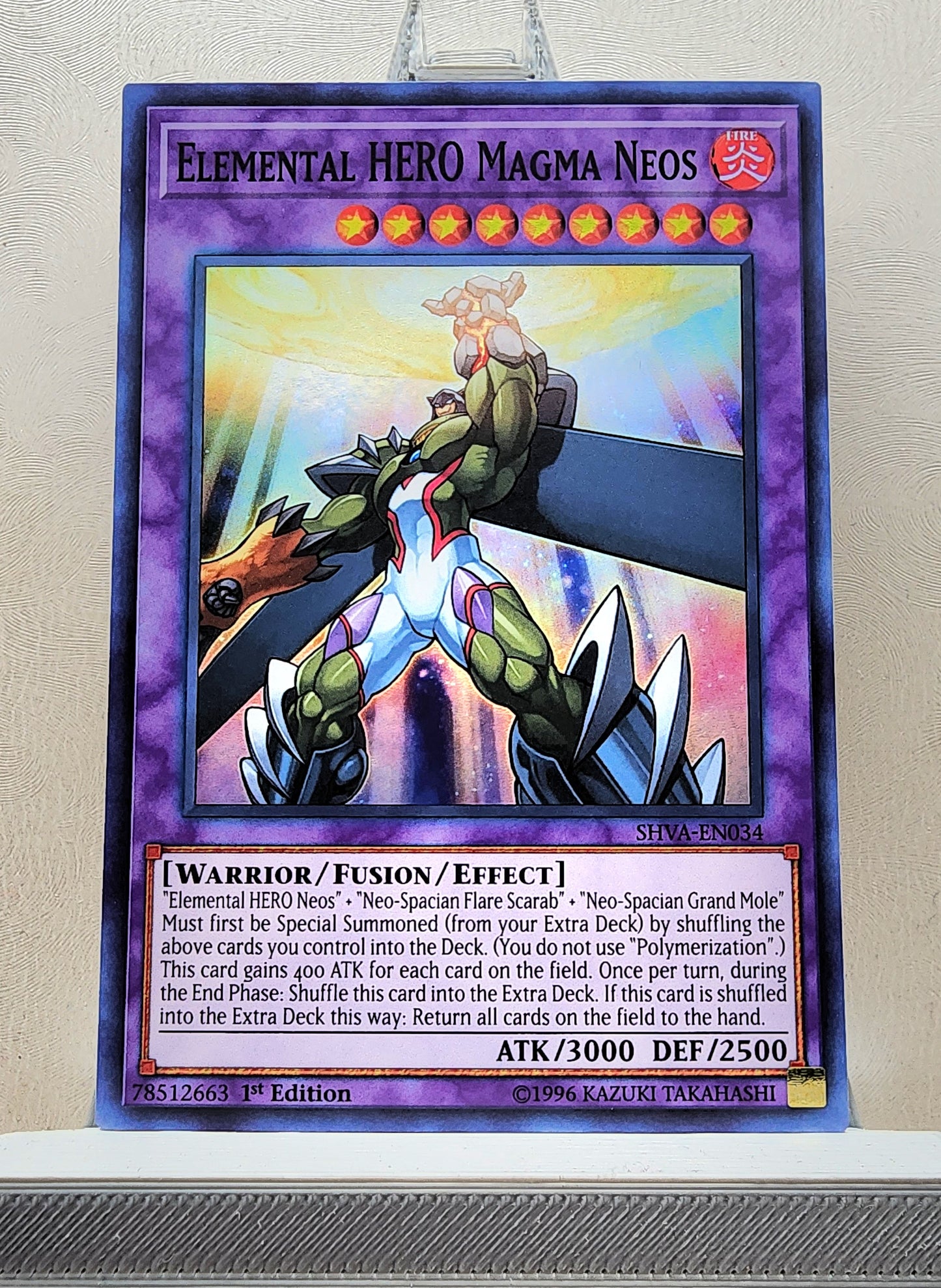 Yugioh! 1x Elemental HERO Magma Neos (SHVA - Super Rare) 1st Edition