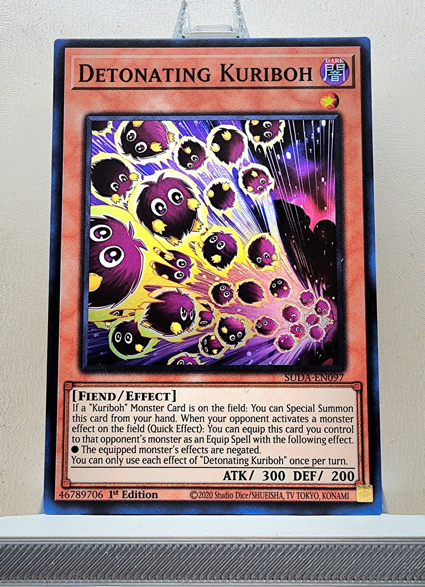 Yugioh! 1x Detonating Kuriboh (SUDA - Super Rare) 1st Edition