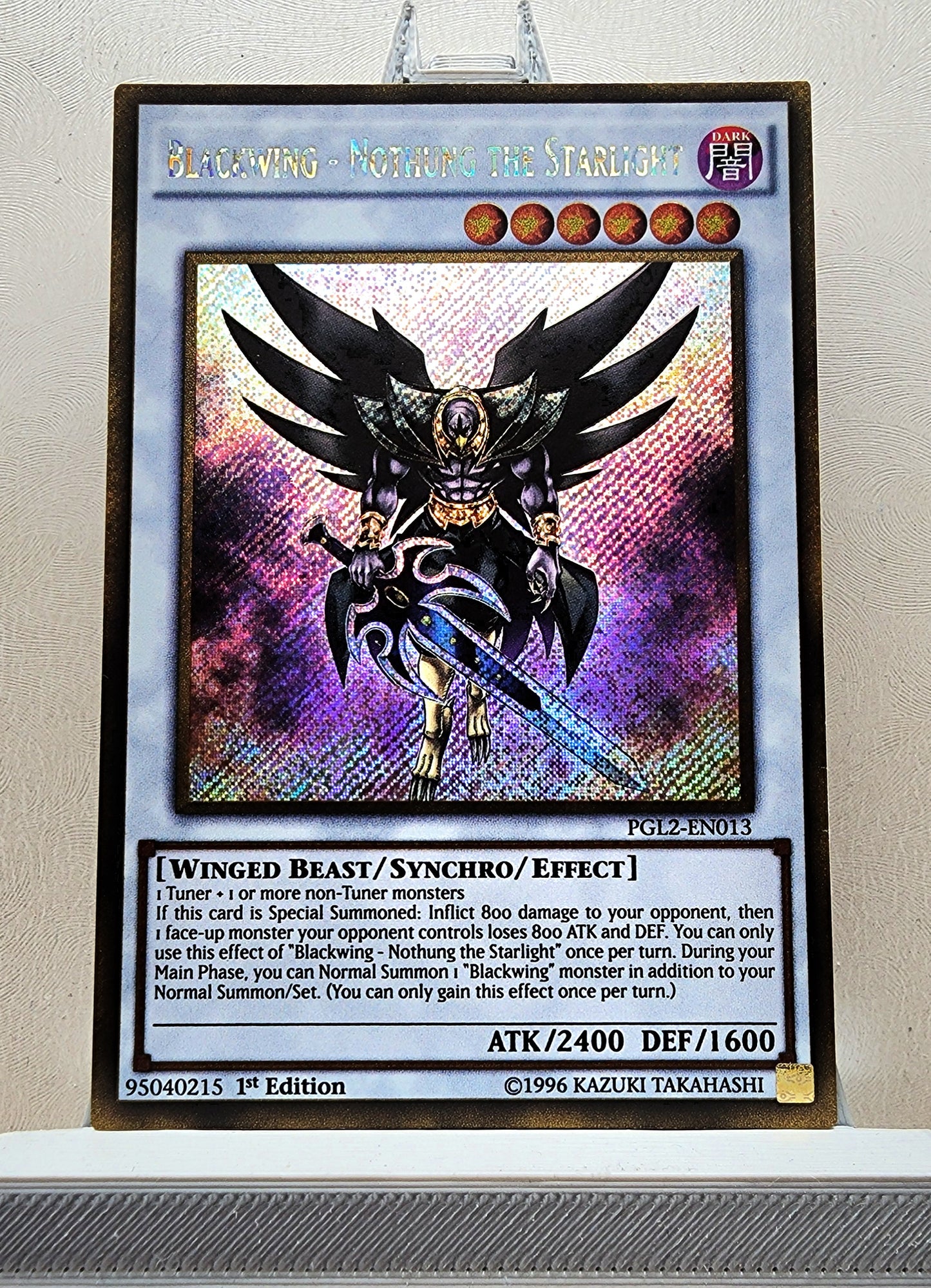 Yugioh! 1x Blackwing Nothung the Starlight (PGL2 - Gold Secret Rare) 1st Edition
