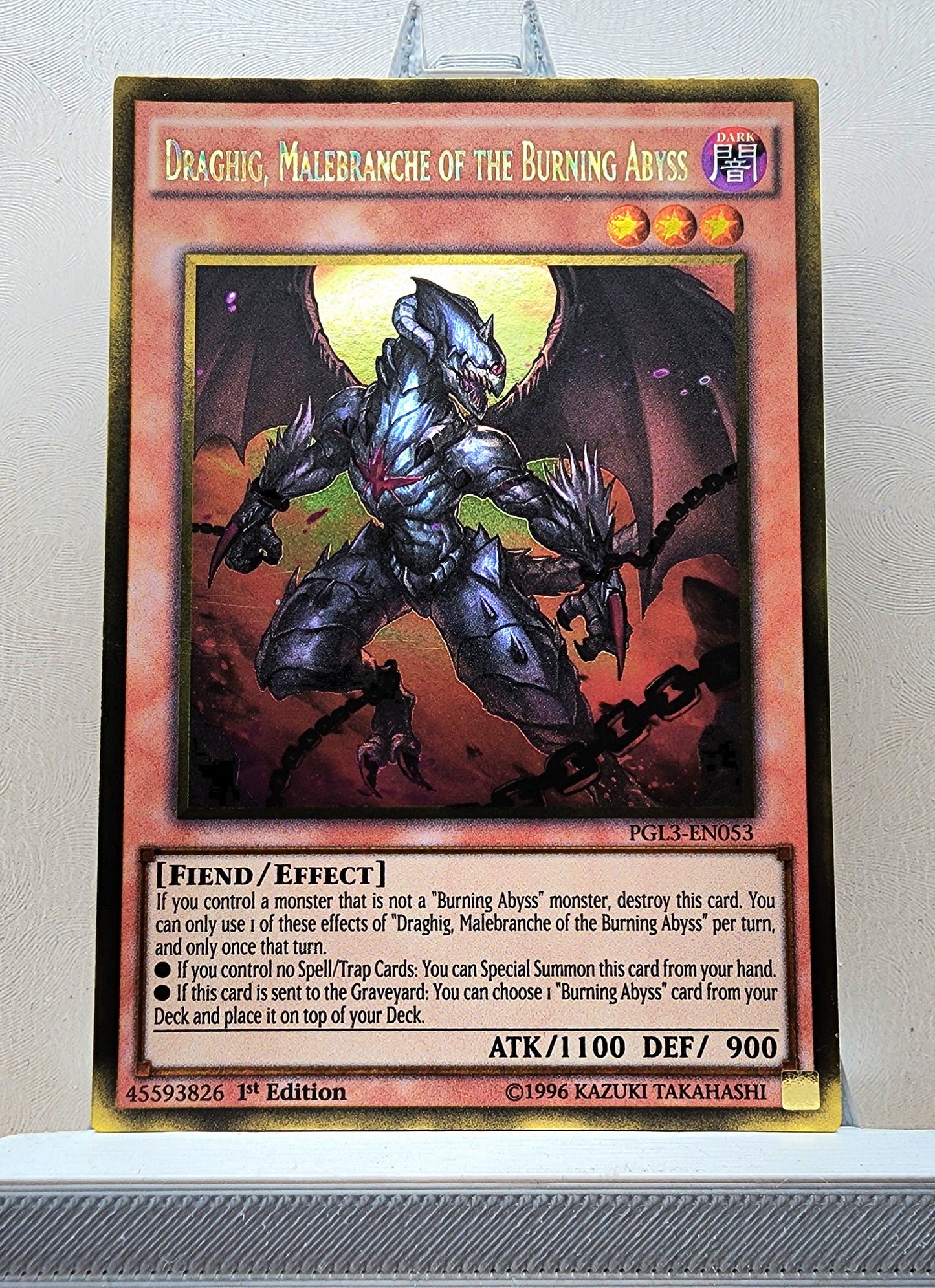 Yugioh! 1x Draghig, Malebranche of the Burning Abyss (PGL3 - Gold Rare) 1st Edition
