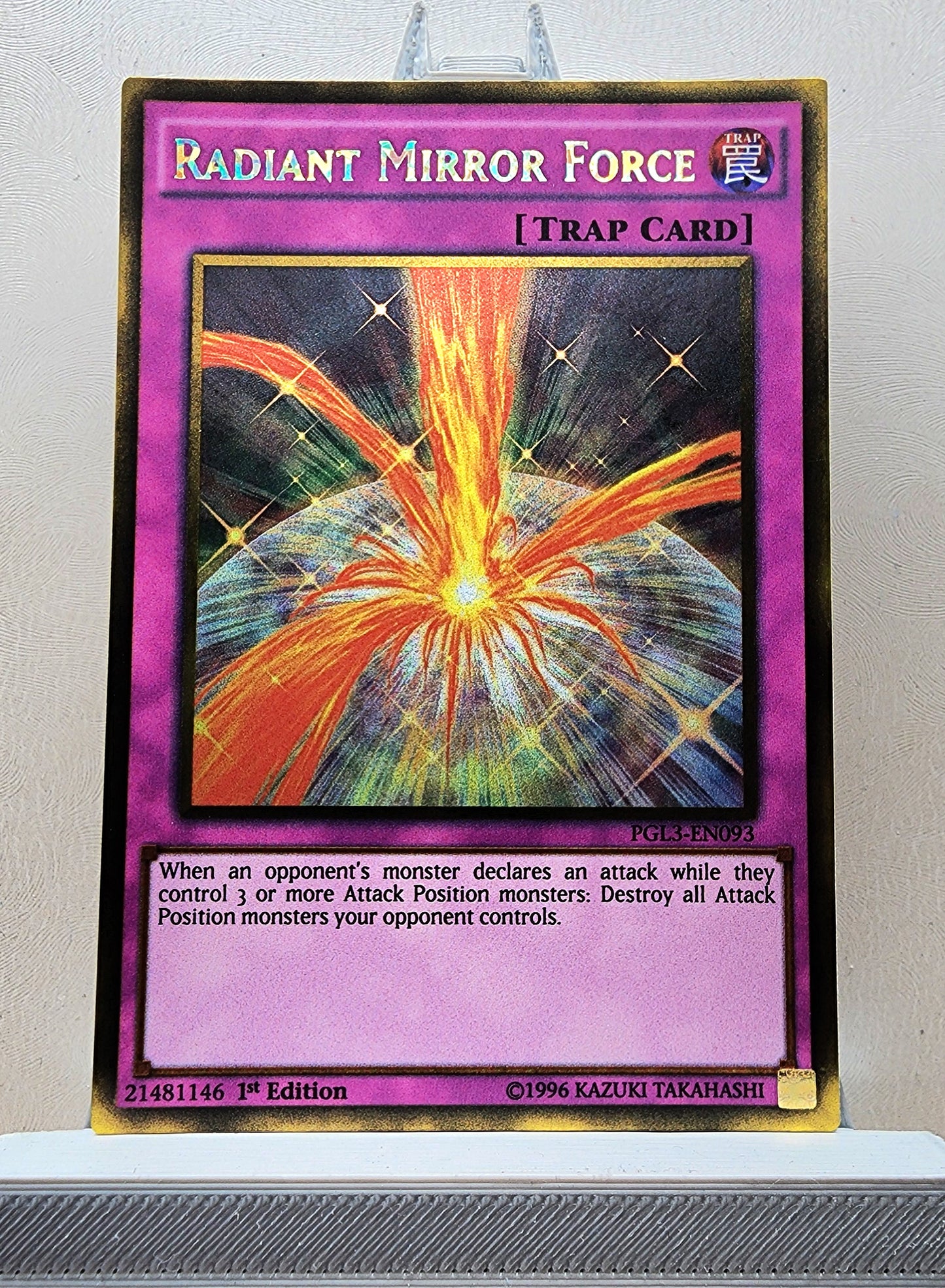 Yugioh! 1x Radiant Mirror Force (PGL3 - Gold Rare) 1st Edition
