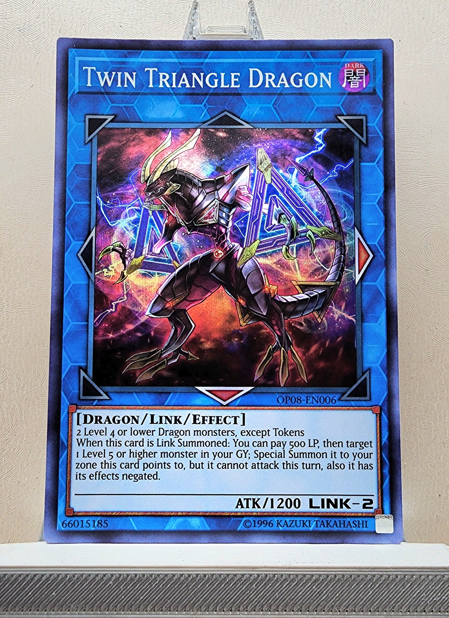 Yugioh! 1x Twin Triangle Dragon (OP08 - Super Rare) Unli Edition
