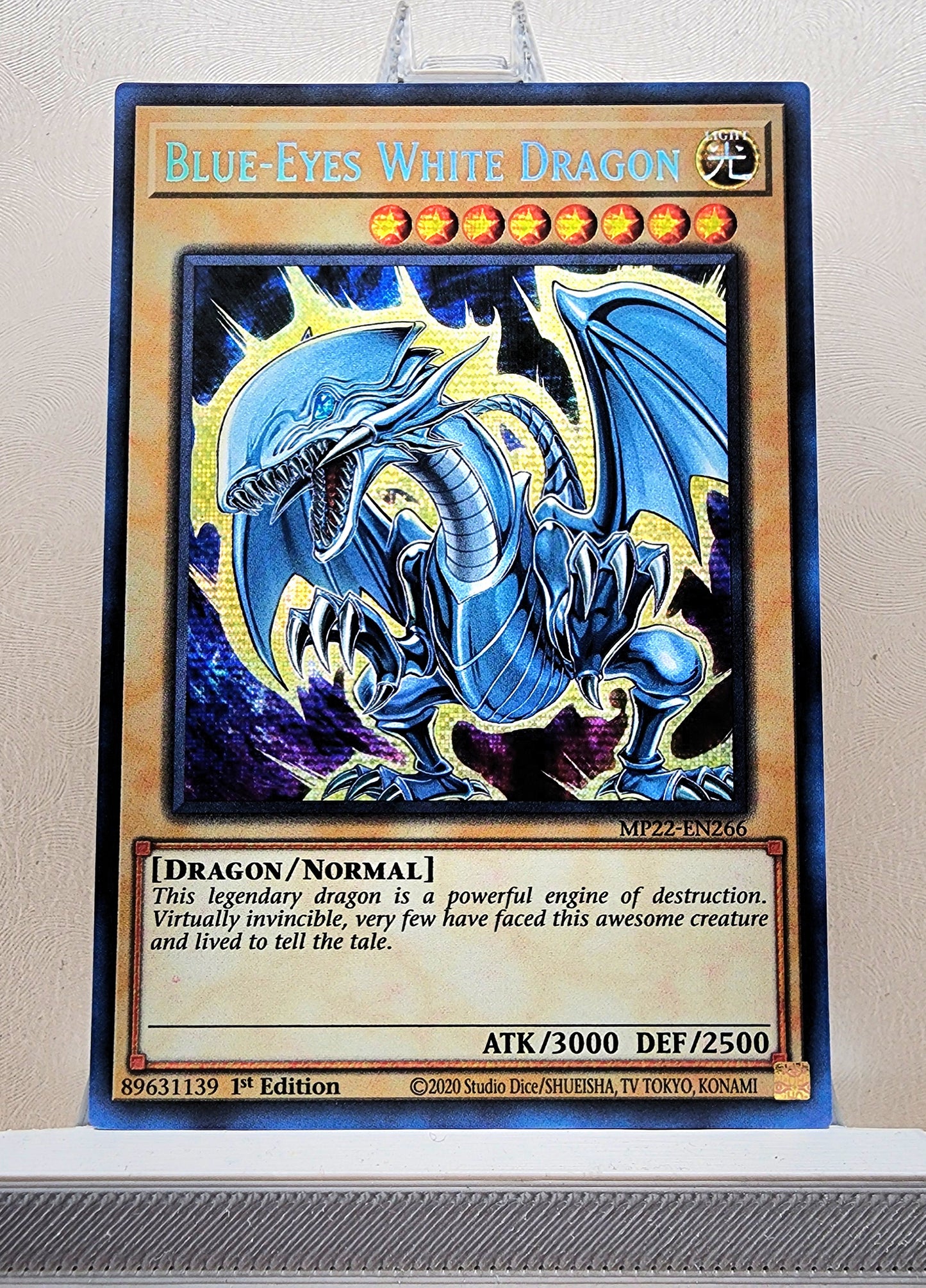 Yugioh! 1x Blue-Eyes White Dragon (MP22 - Prismatic Secret Rare) 1st Edition