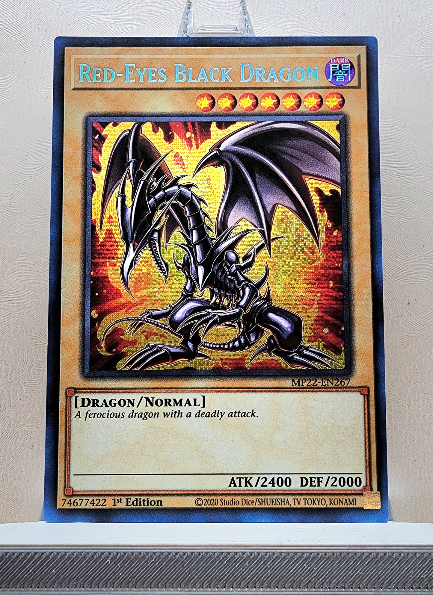 Yugioh! 1x Red-Eyes Black Dragon (MP22 - Prismatic Secret Rare) 1st Edition