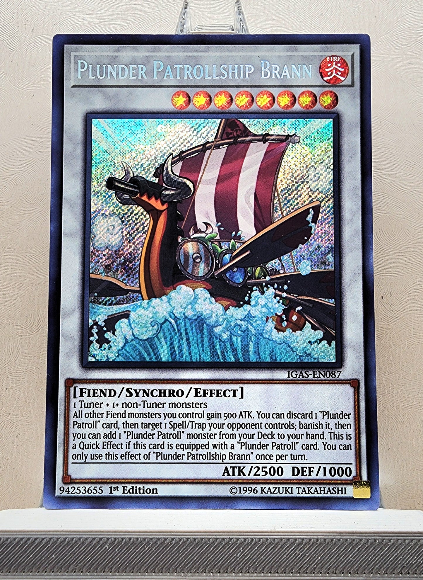 Yugioh! 1x Plunder Patrollship Brann (IGAS - Secret Rare) 1st Edition