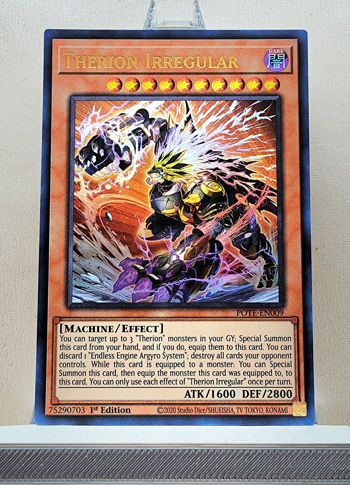 Yugioh! 1x Therion Irregular (POTE - Ultra Rare) 1st Edition