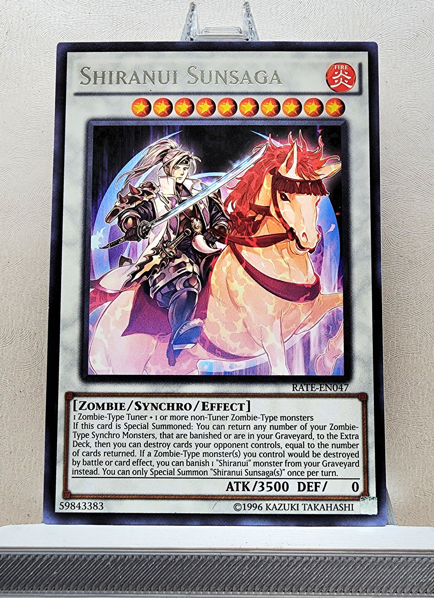 Yugioh! 1x Shiranui Sunsaga (RATE - Rare) 1st/Unli Edition