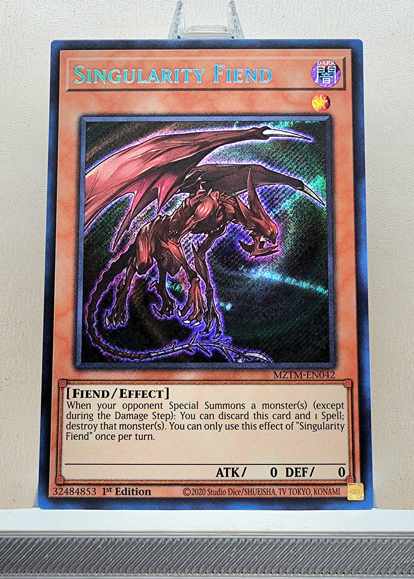 Yugioh! 1x Singularity Fiend (MZTM - Secret Rare) 1st Edition