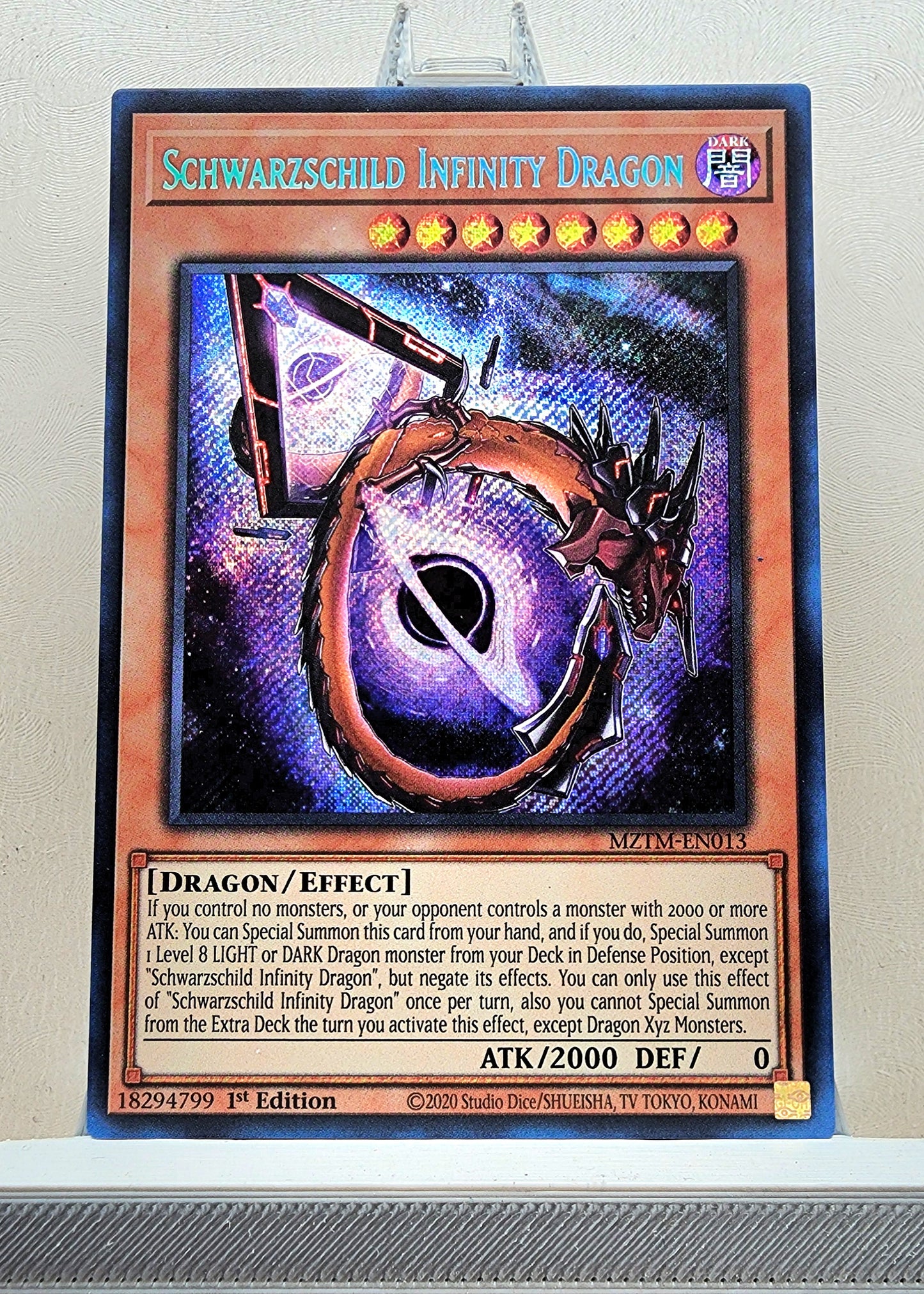 Yugioh! 1x Schwarzschild Infinity Dragon (MZTM - Secret Rare) 1st Edition