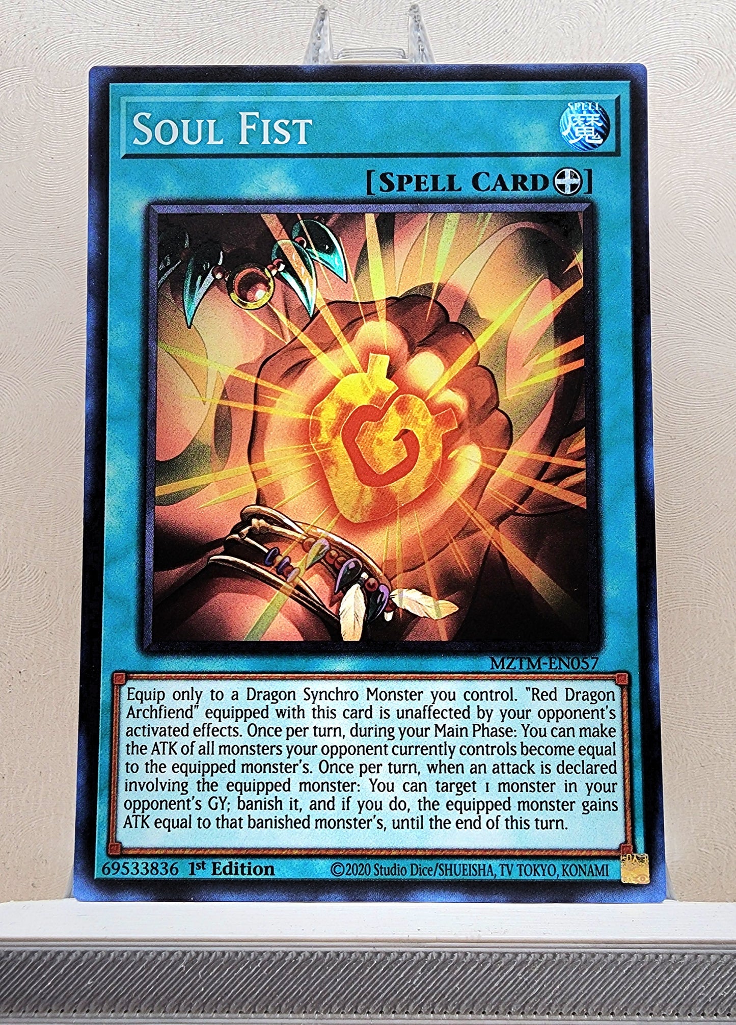 Yugioh! 1x Soul Fist (MZTM - Super Rare) 1st Edition