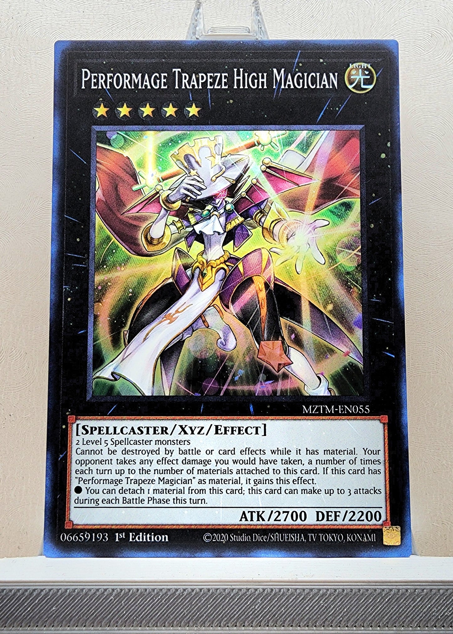 Yugioh! 1x Performage Trapeze High Magician (MZTM - Super Rare) 1st Edition
