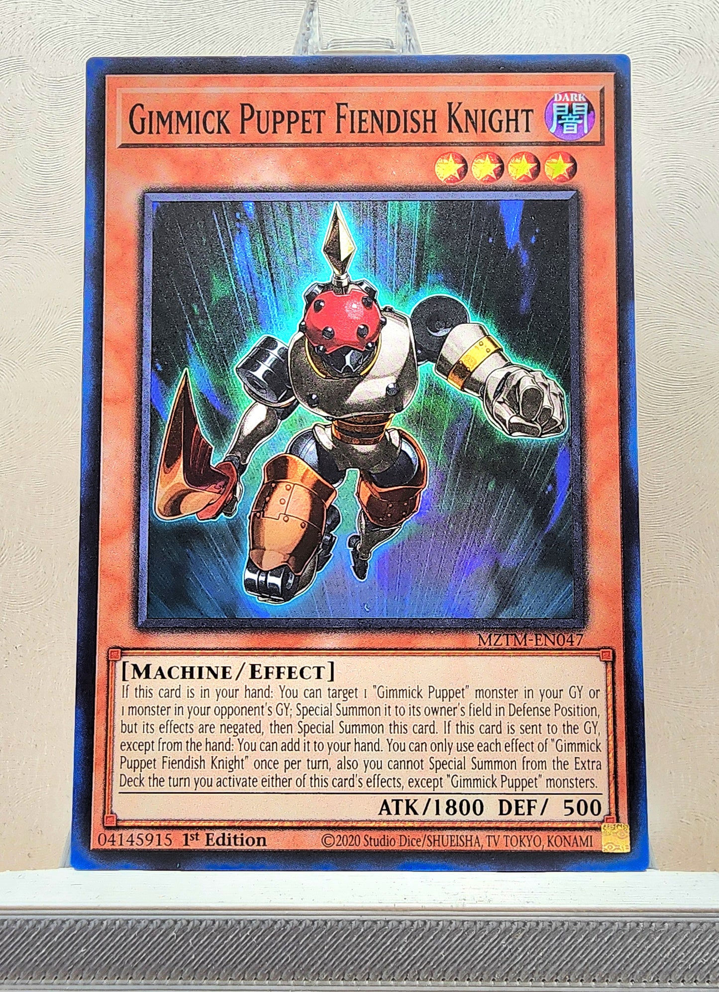 Yugioh! 1x Gimmick Puppet Fiendish Knight (MZTM - Super Rare) 1st Edition