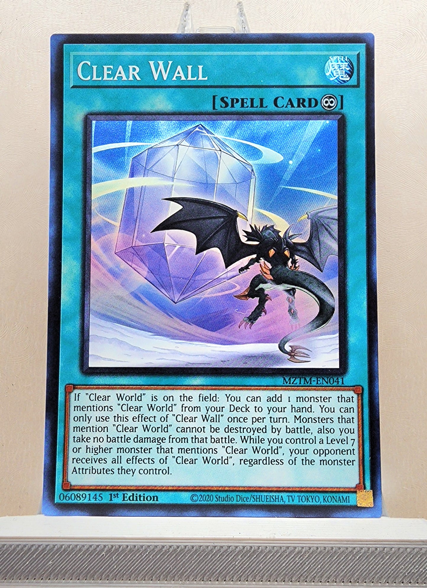 Yugioh! 1x Clear Wall (MZTM - Super Rare) 1st Edition