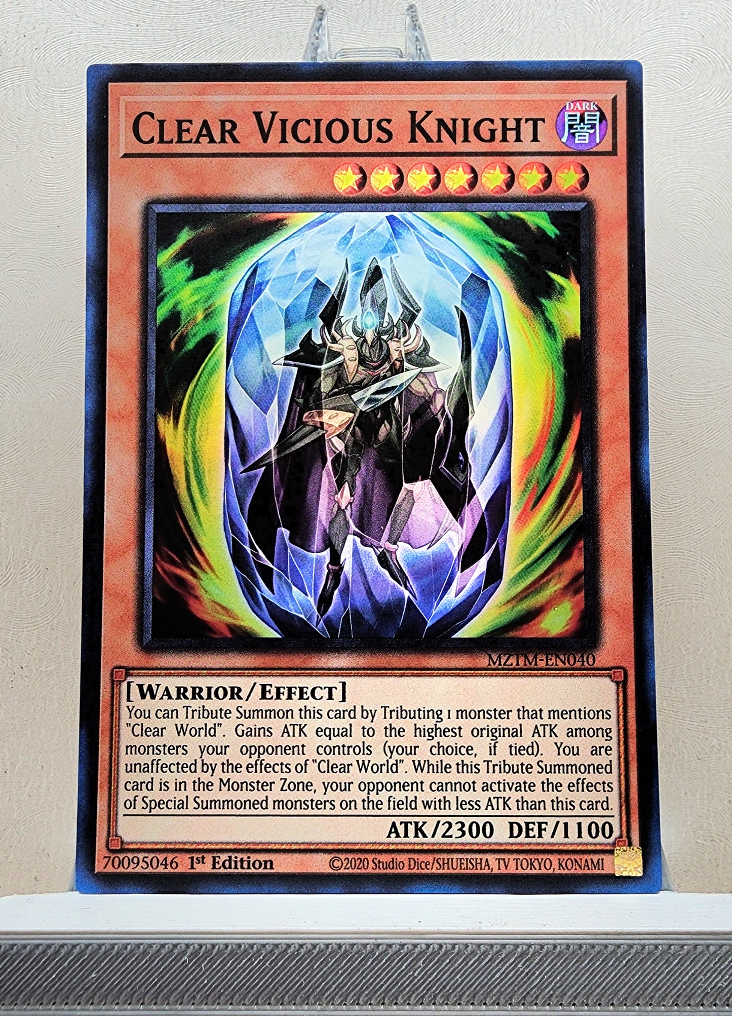 Yugioh! 1x Clear Vicious Knight (MZTM - Super Rare) 1st Edition