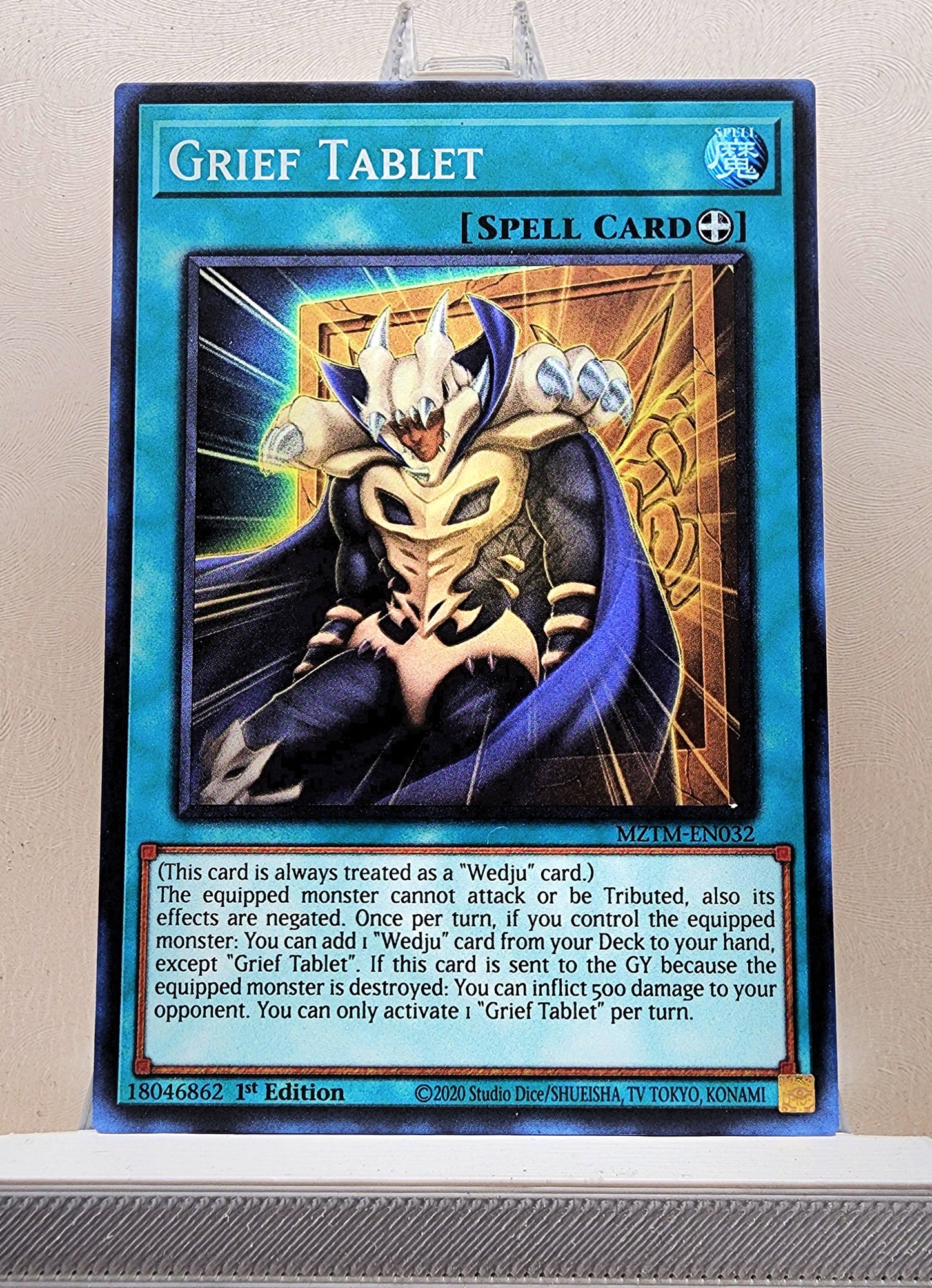 Yugioh! 1x Grief Tablet (MZTM - Super Rare) 1st Edition