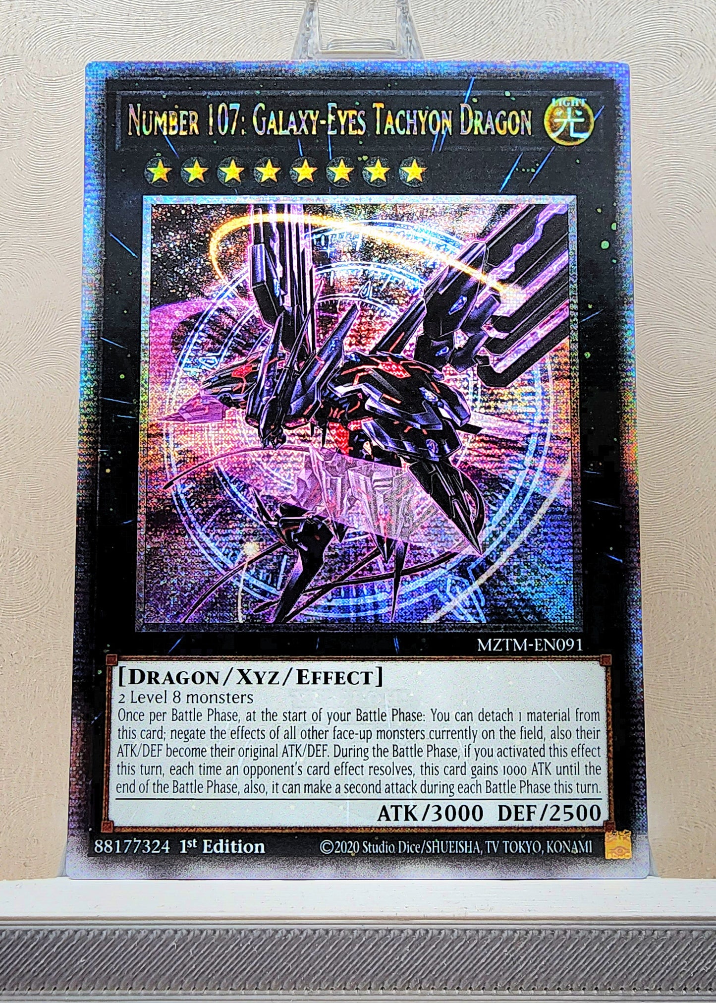 Yugioh! 1x Number 107: Galaxy-Eyes Tachyon Dragon (MZTM - Quarter Century Secret Rare) 1st Edition