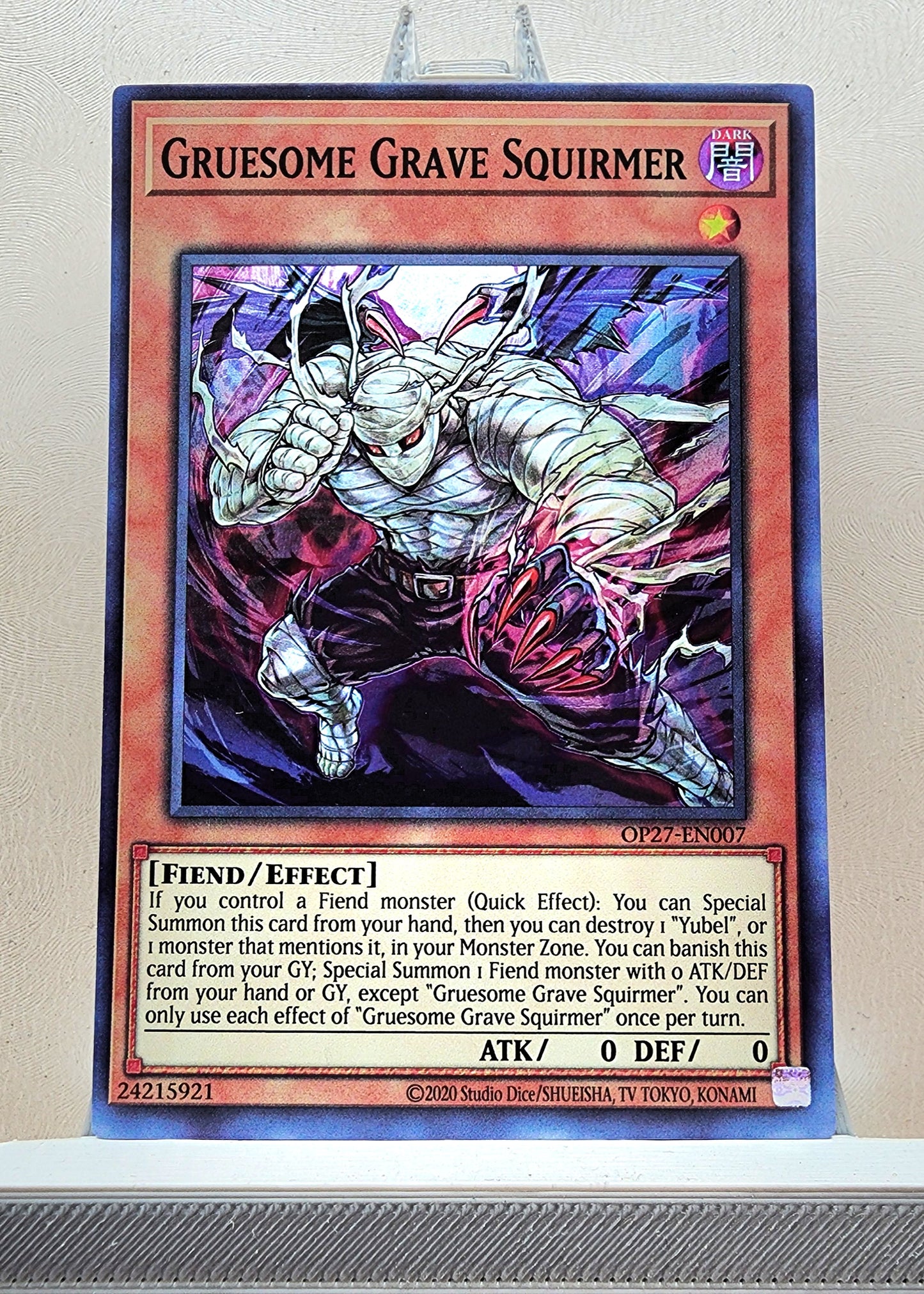 Yugioh! 1x Gruesome Grave Squirmer (OP27 - Super Rare) Unli Edition