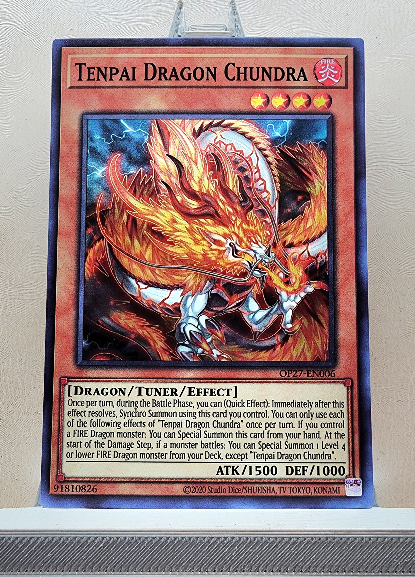 Yugioh! 1x Tenpai Dragon Chundra (OP27 - Super Rare) Unli Edition