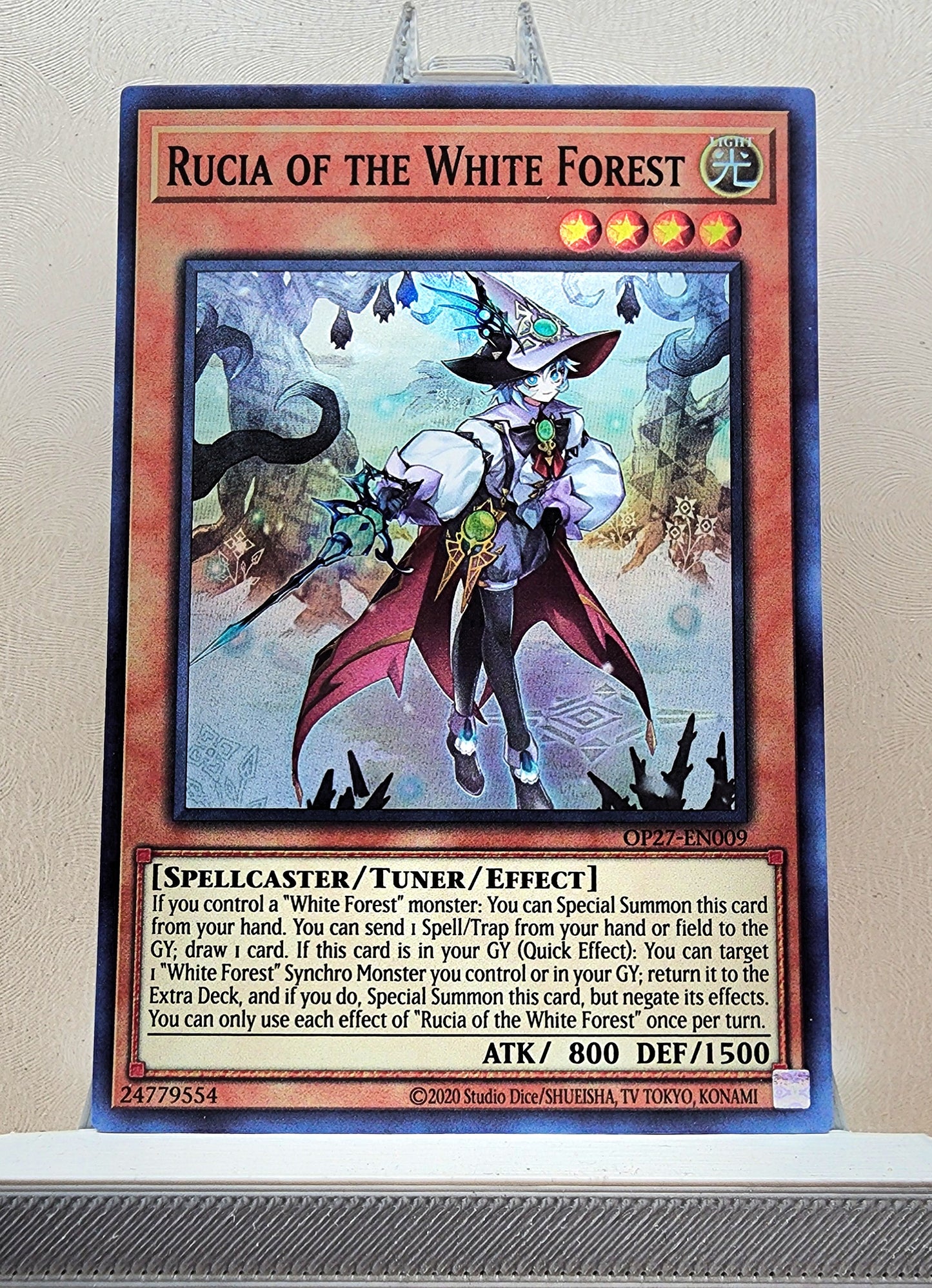 Yugioh! 1x Rucia of the White Forest (OP27 - Super Rare) Unli Edition