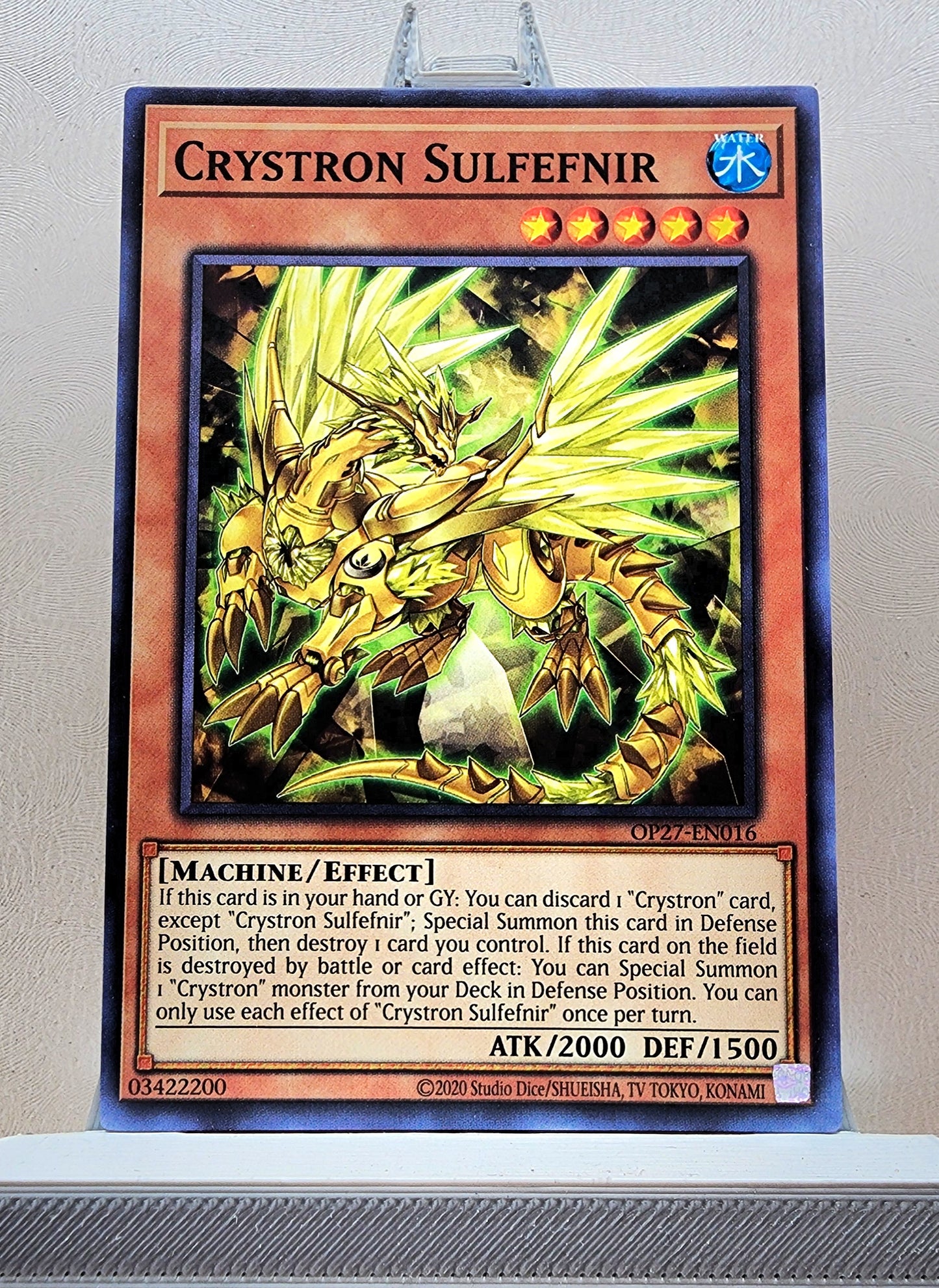 Yugioh! 1x Crystron Sulfefnir (OP27 - Common) Unli Edition