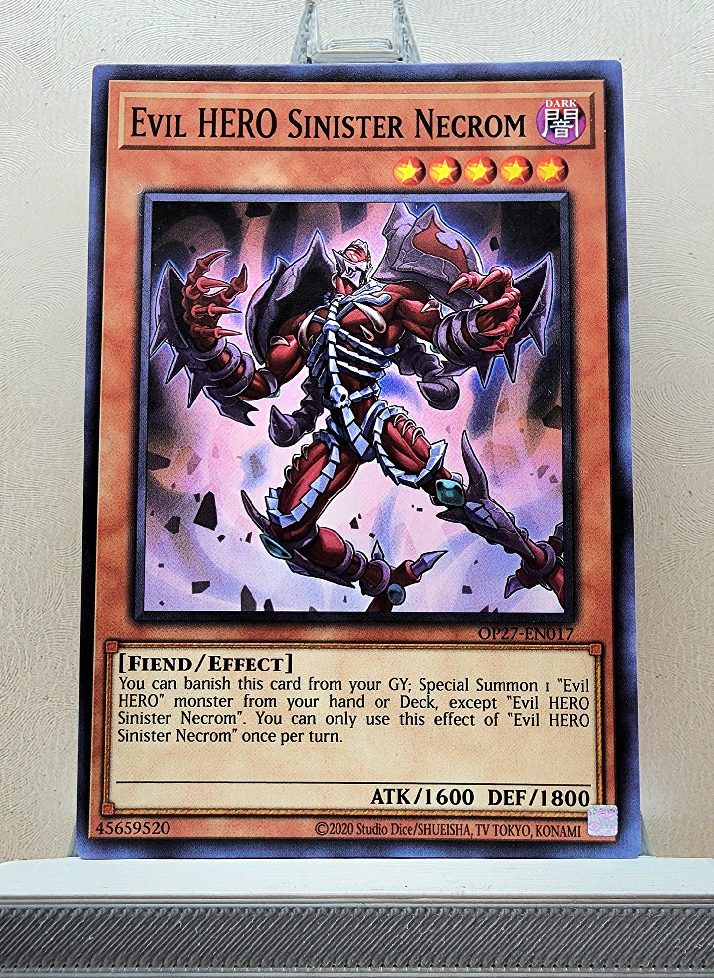 Yugioh! 1x Evil HERO Sinister Necrom (OP27 - Common) Unli Edition
