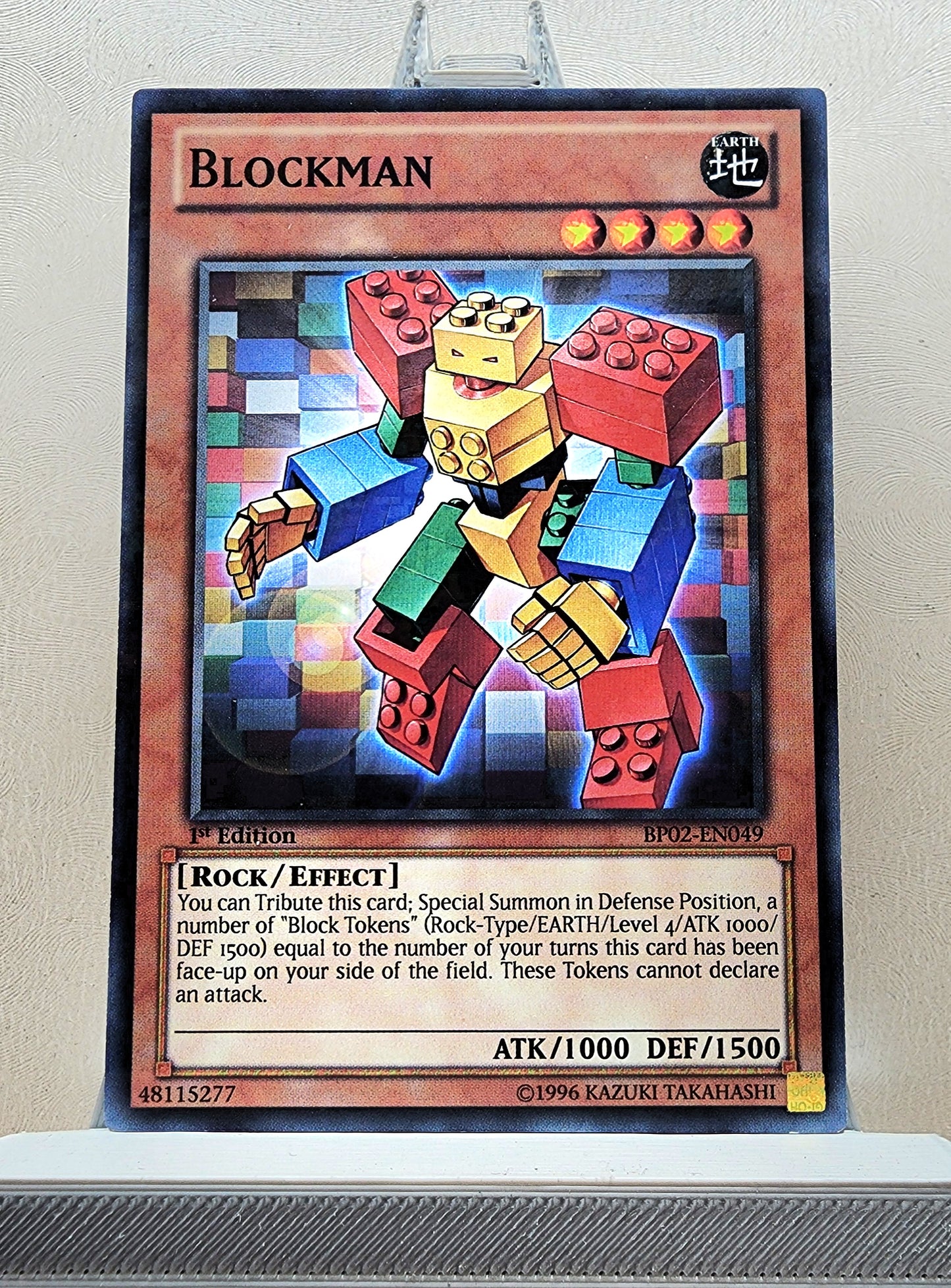 Yugioh! 1x Blockman (BP02 - Mosaic Rare) 1st Edition