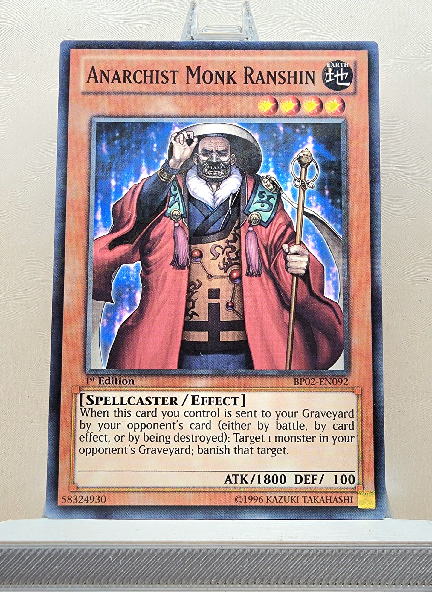Yugioh! 1x Anarchist Monk Ranshin (BP02 - Mosaic Rare) 1st Edition