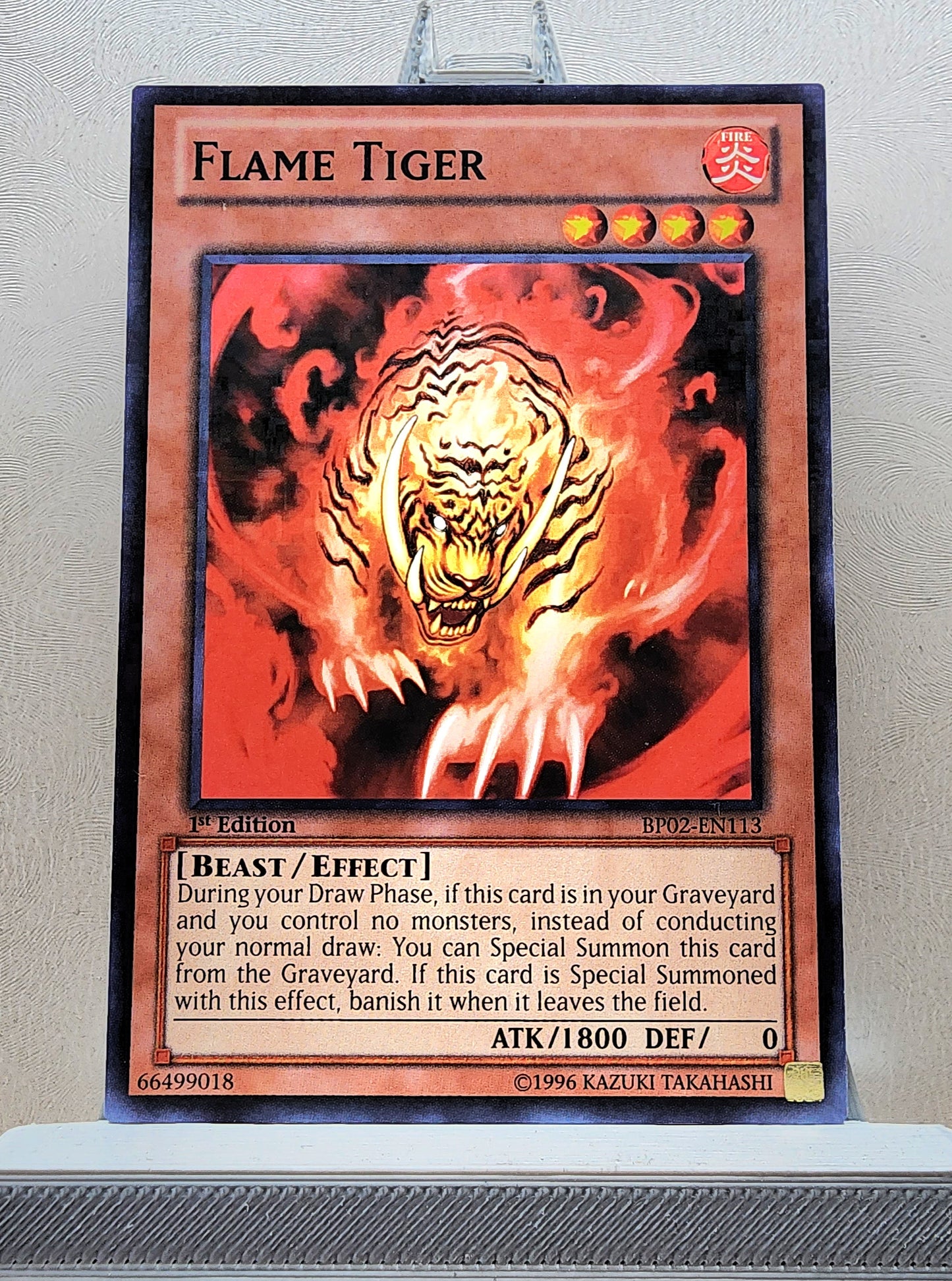 Yugioh! 1x Flame Tiger (BP02 - Mosaic Rare) 1st Edition