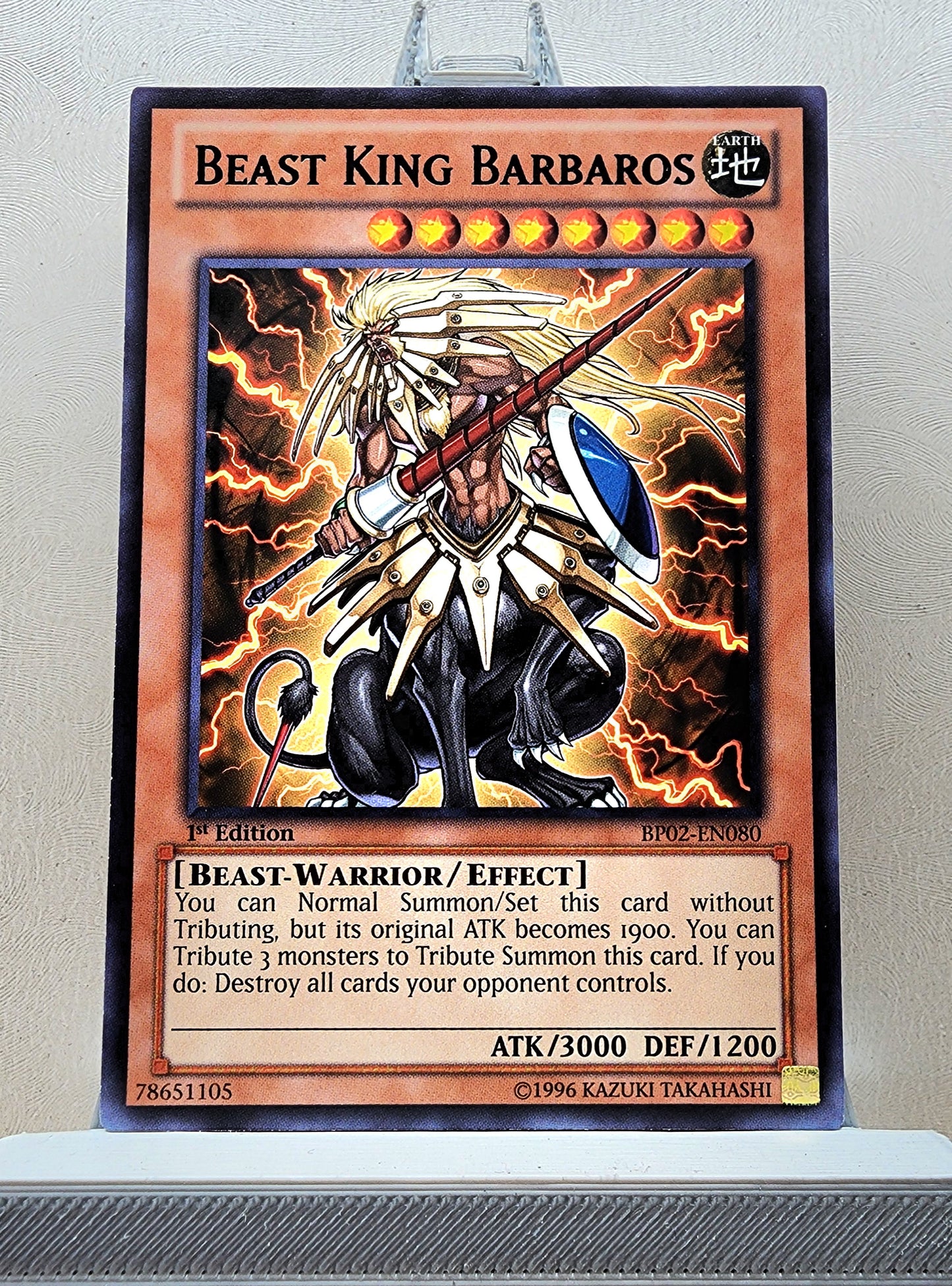 Yugioh! 1x Beast King Barbaros (BP02 - Rare) 1st Edition
