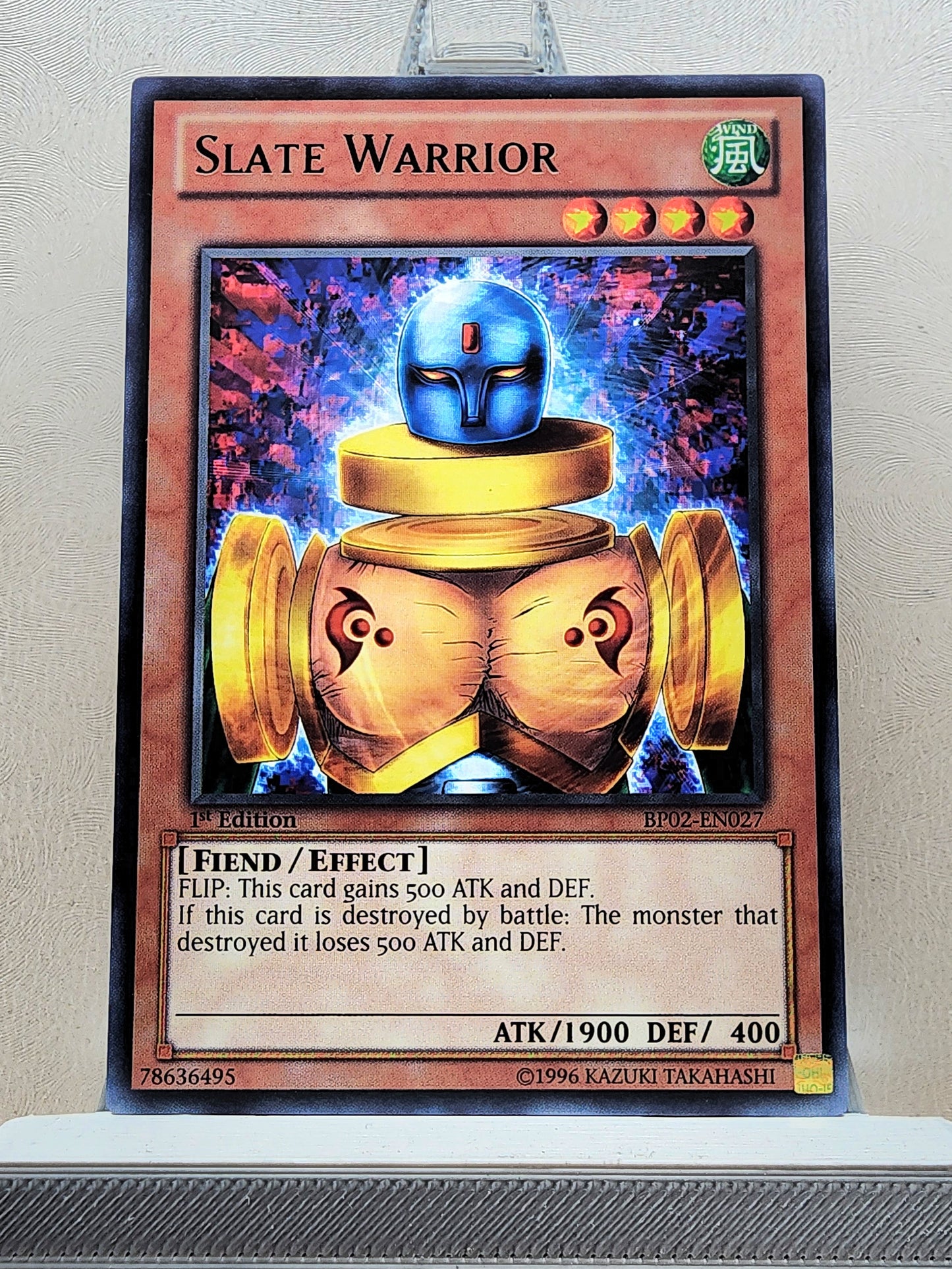 Yugioh! 1x Slate Warrior (BP02 - Rare) 1st Edition