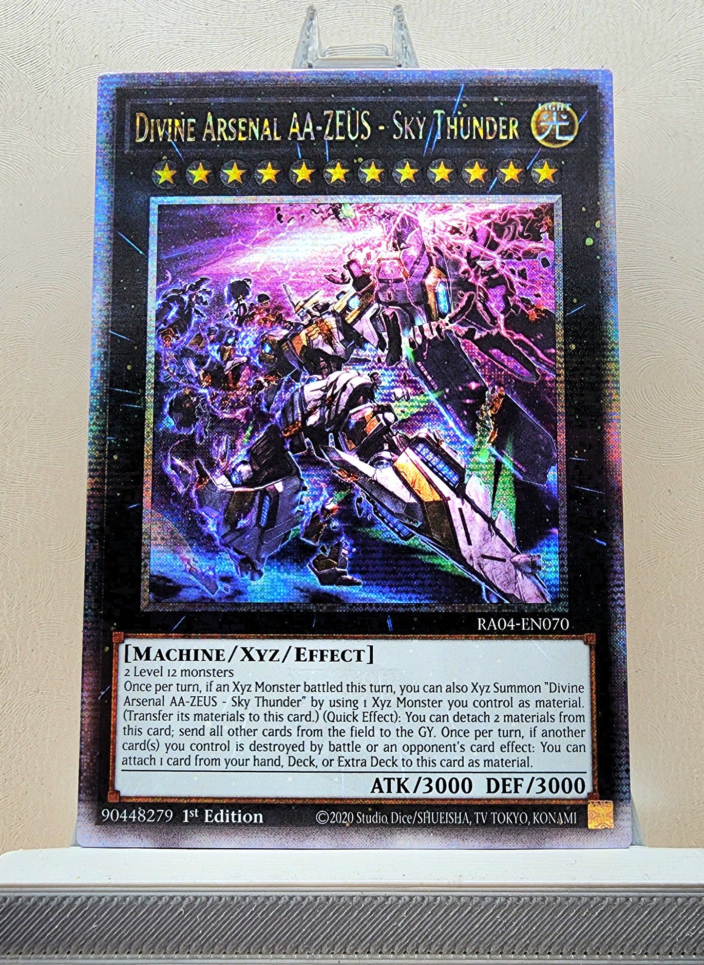 Yugioh! 1x Divine Arsenal AA-ZEUS - Sky Thunder New Art (RA04 - Quarter Century Secret Rare) 1st Edition